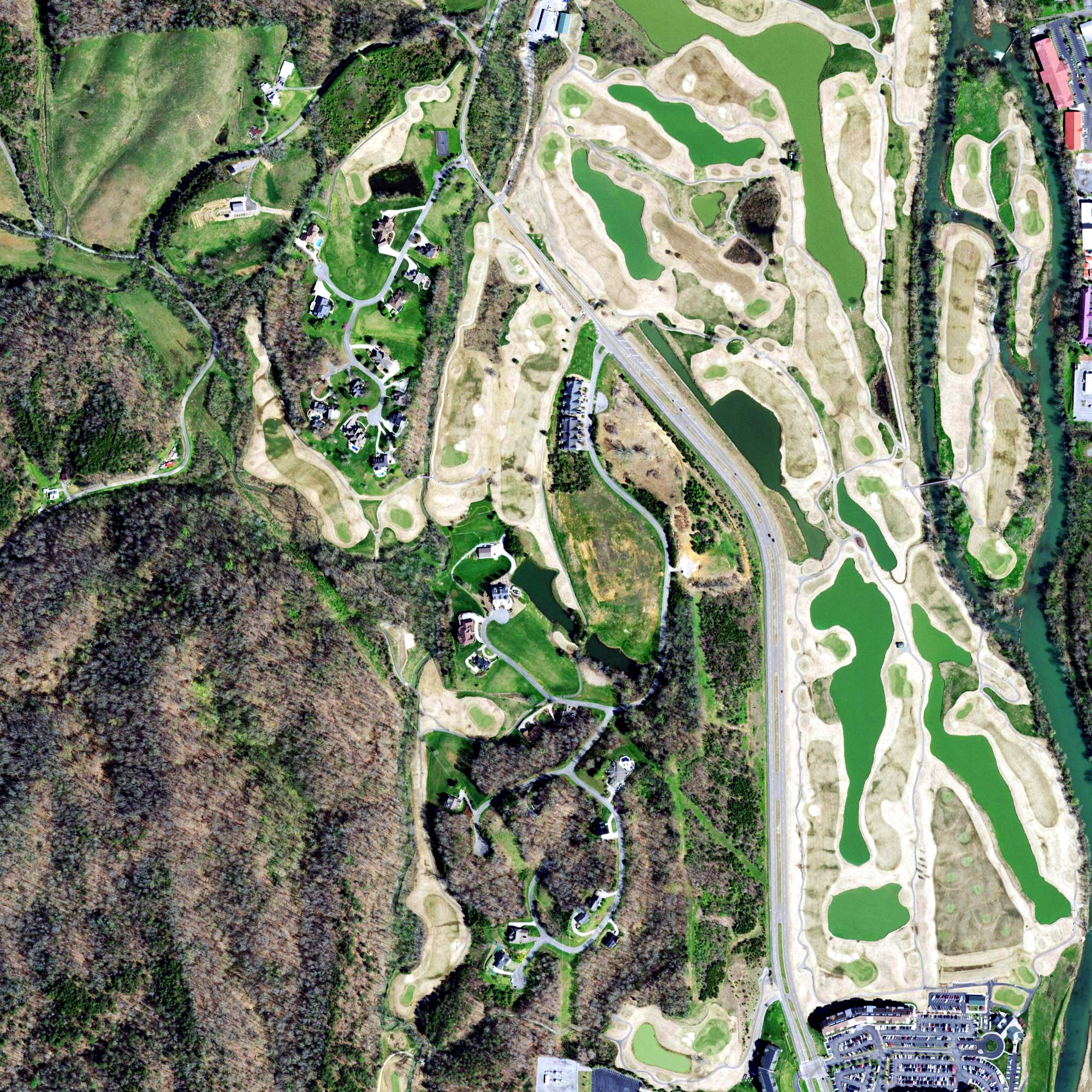 Aerial view of Sevierville Golf Club, TN