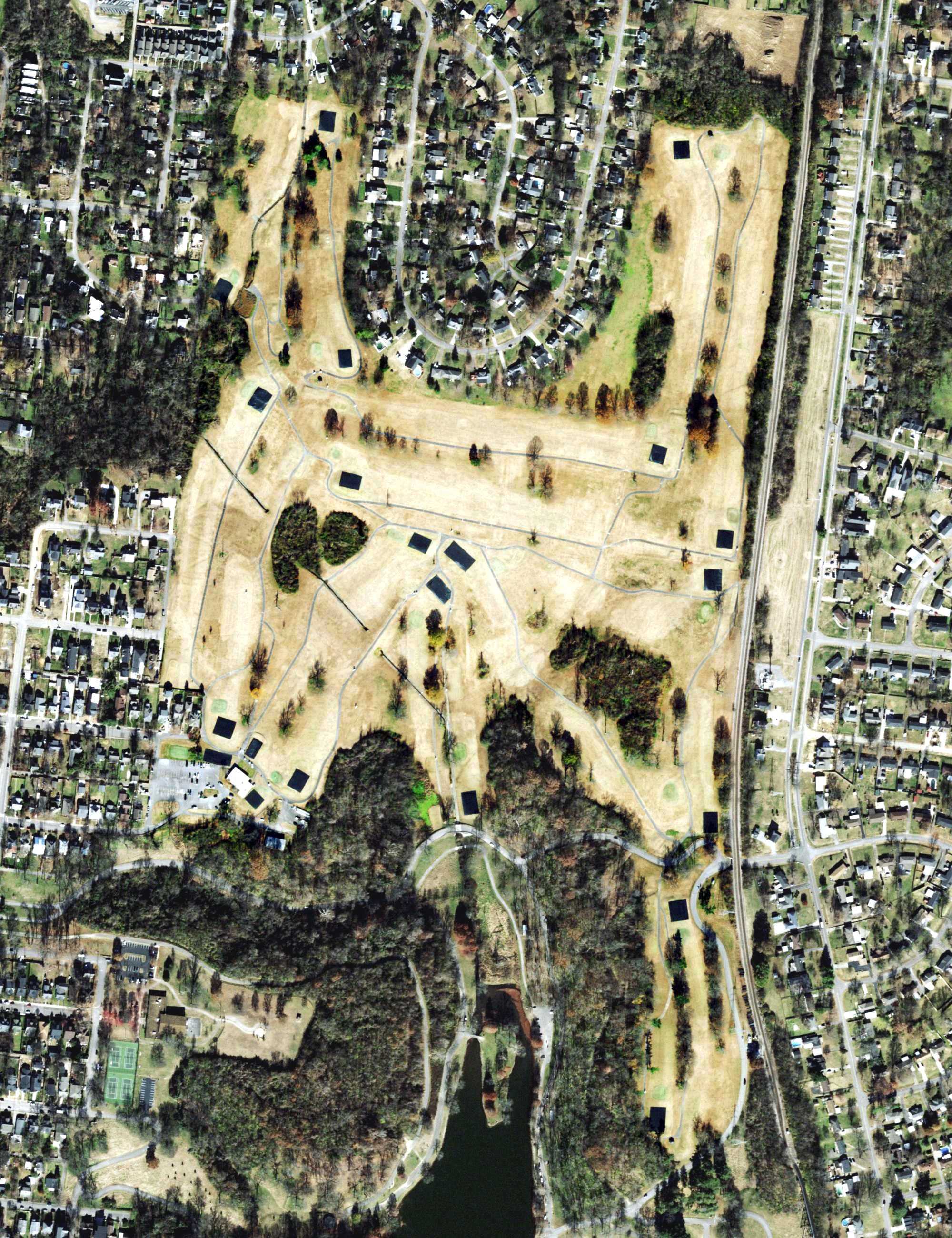 Aerial view of Shelby Golf Course, TN