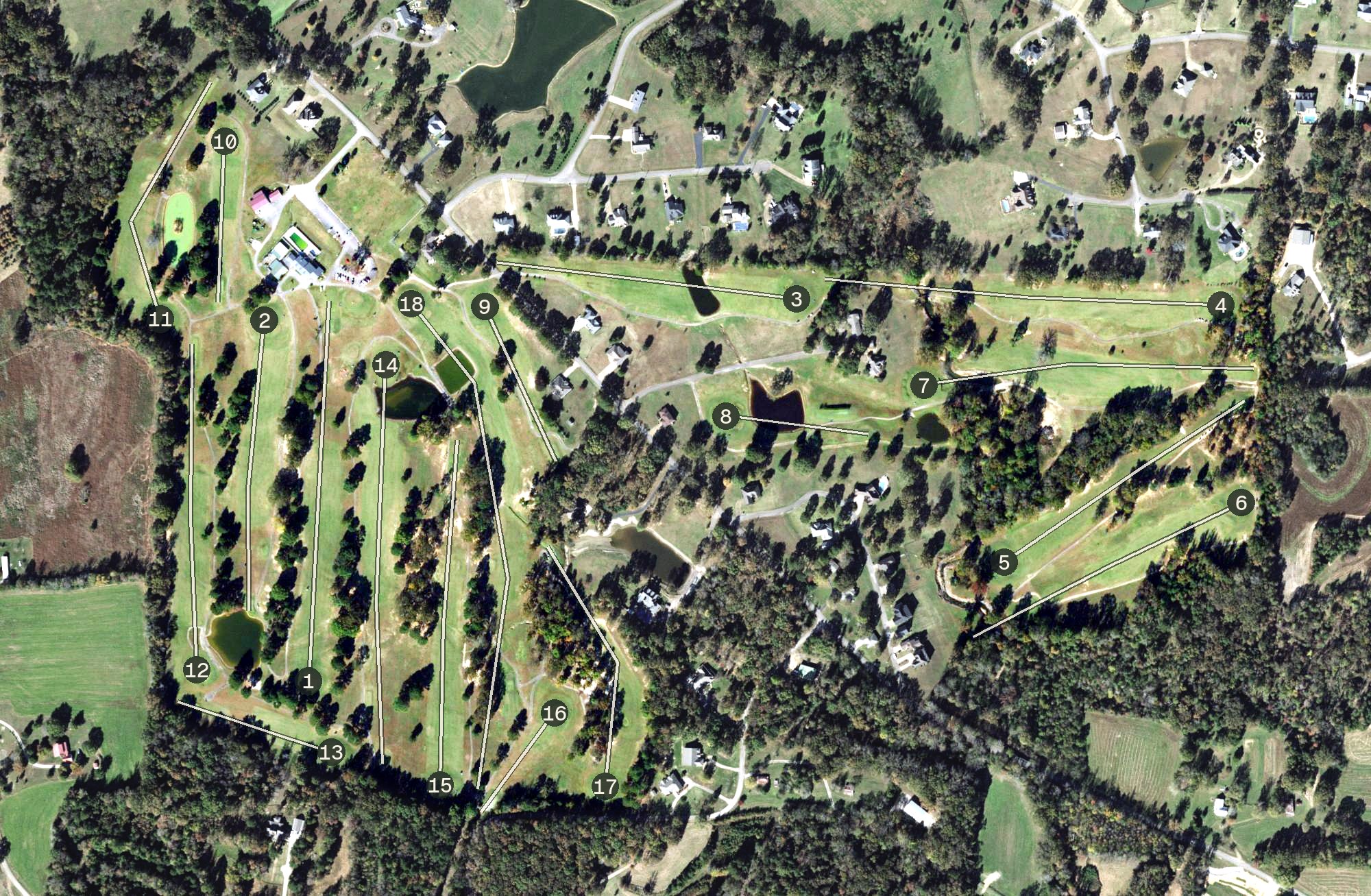 Aerial view of Shiloh Golf Course, TN