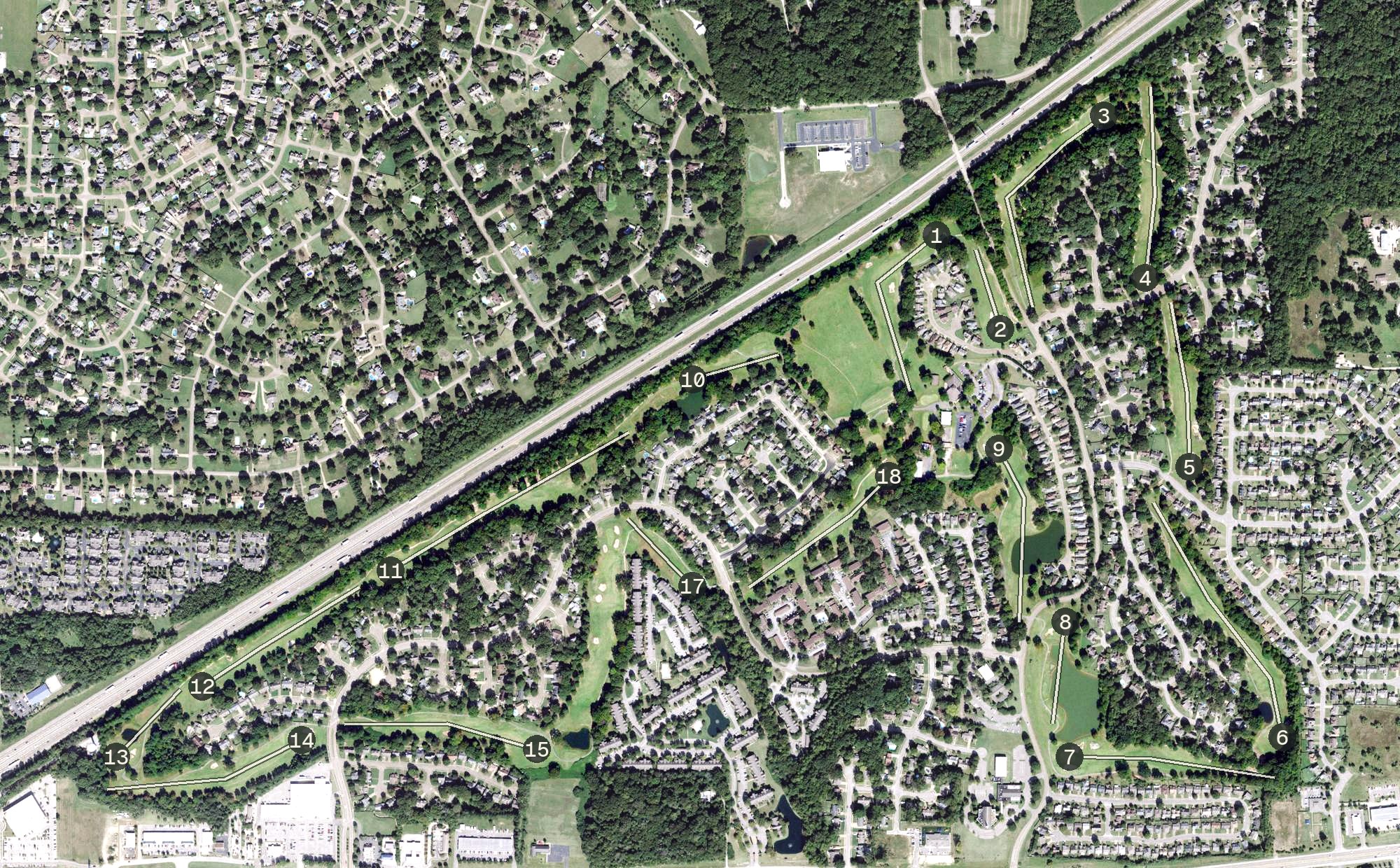 Aerial view of Stonebridge Golf Course, TN