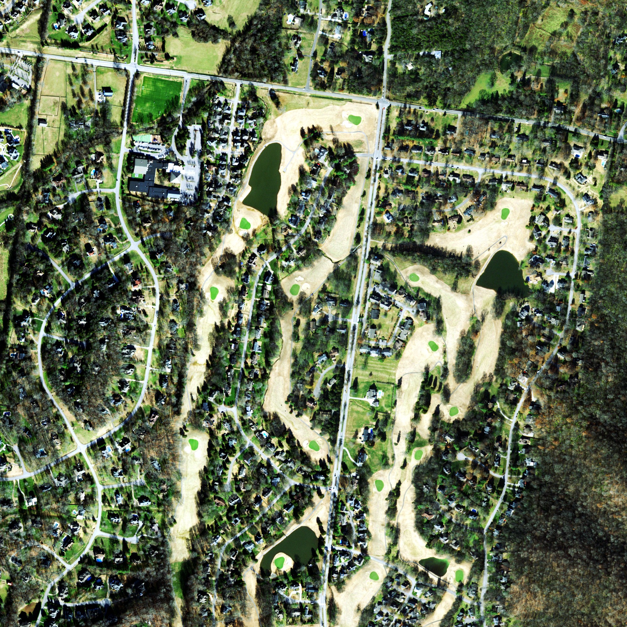 Aerial view of Temple Hills Golf Course, TN