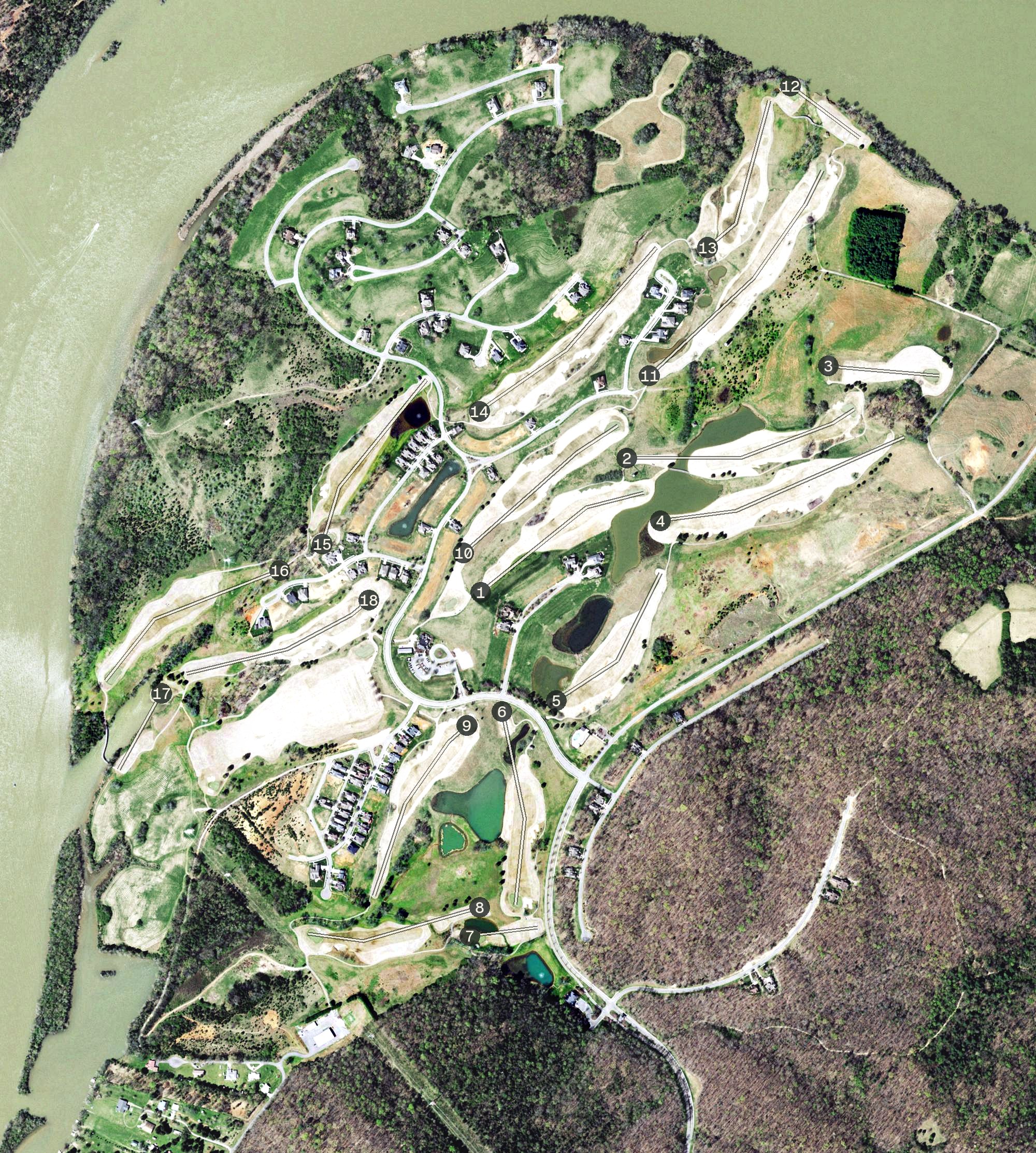 Aerial view of Tennessee National Golf Club, TN