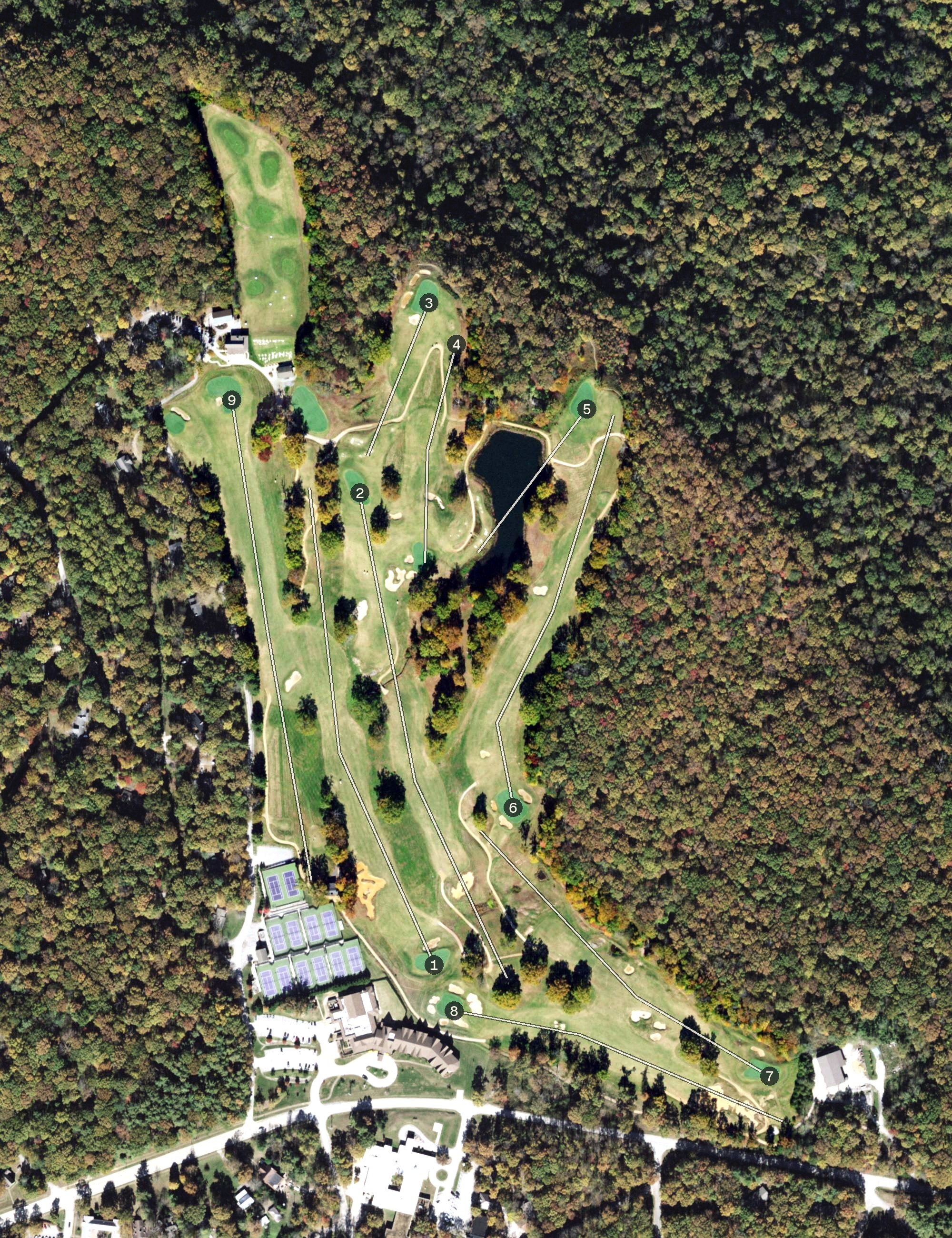Aerial view of The Course at Sewanee, TN