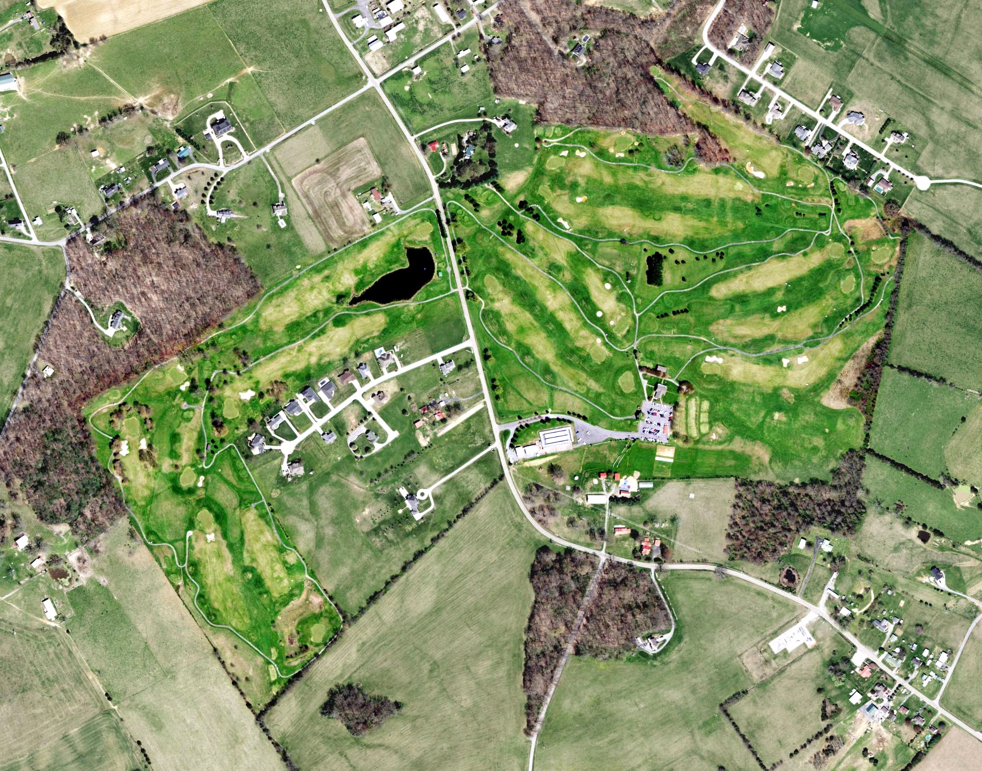 Aerial view of The Crossings Golf Club, TN