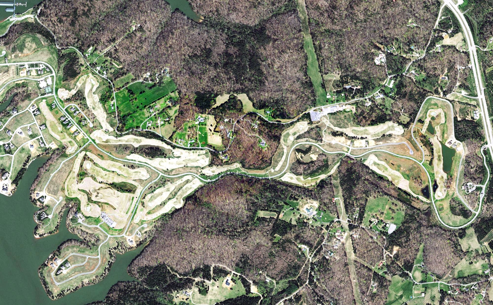 Aerial view of The Golf Club at WindRiver, TN