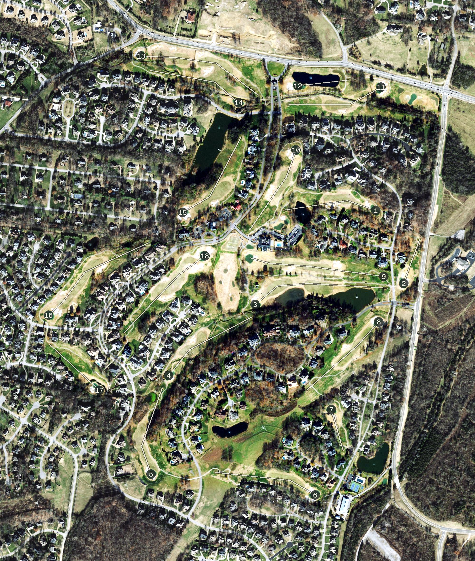 Aerial view of The Governors Club, TN
