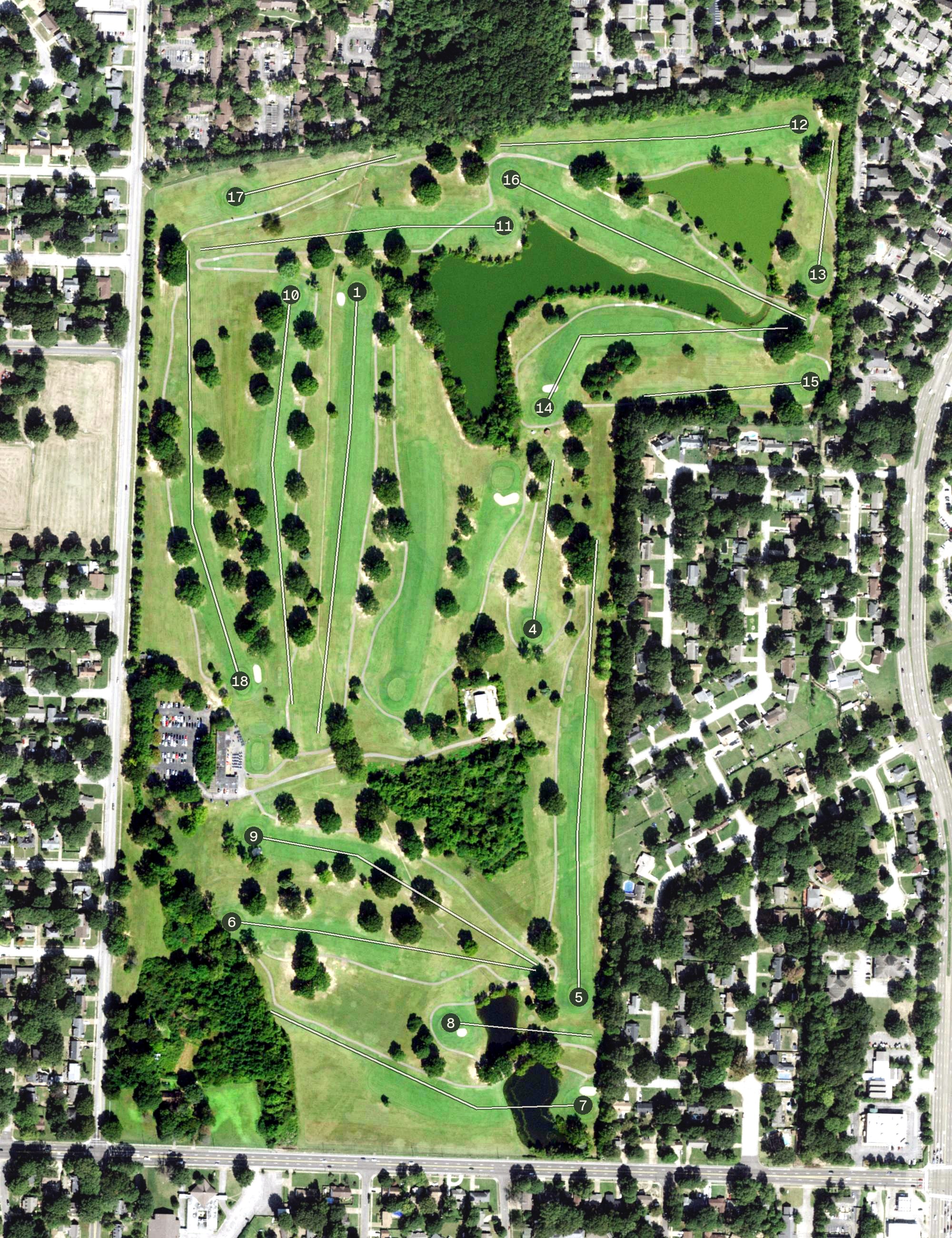 Aerial view of The Links at Fox Meadows, TN