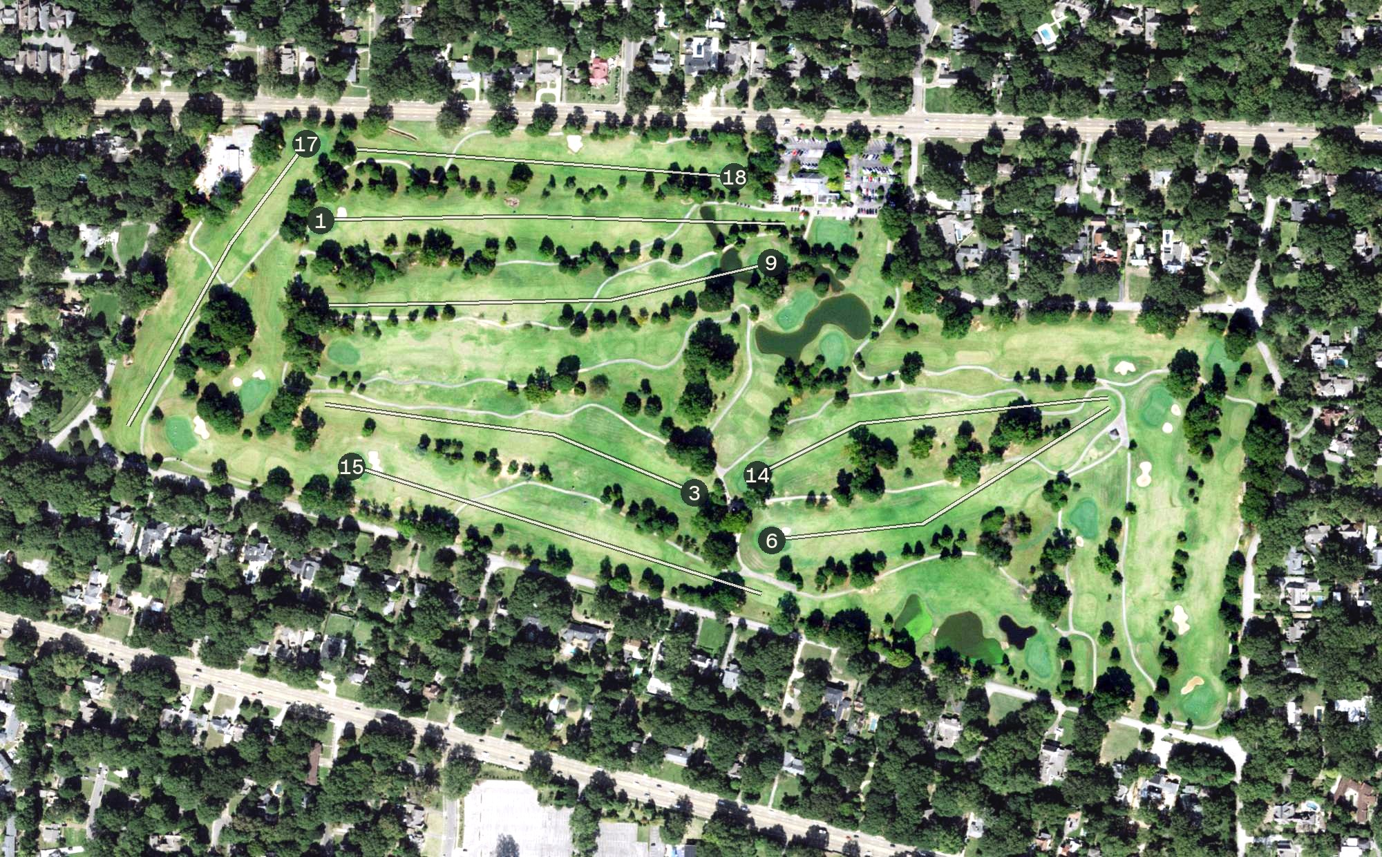 Aerial view of The Links at Galloway, TN