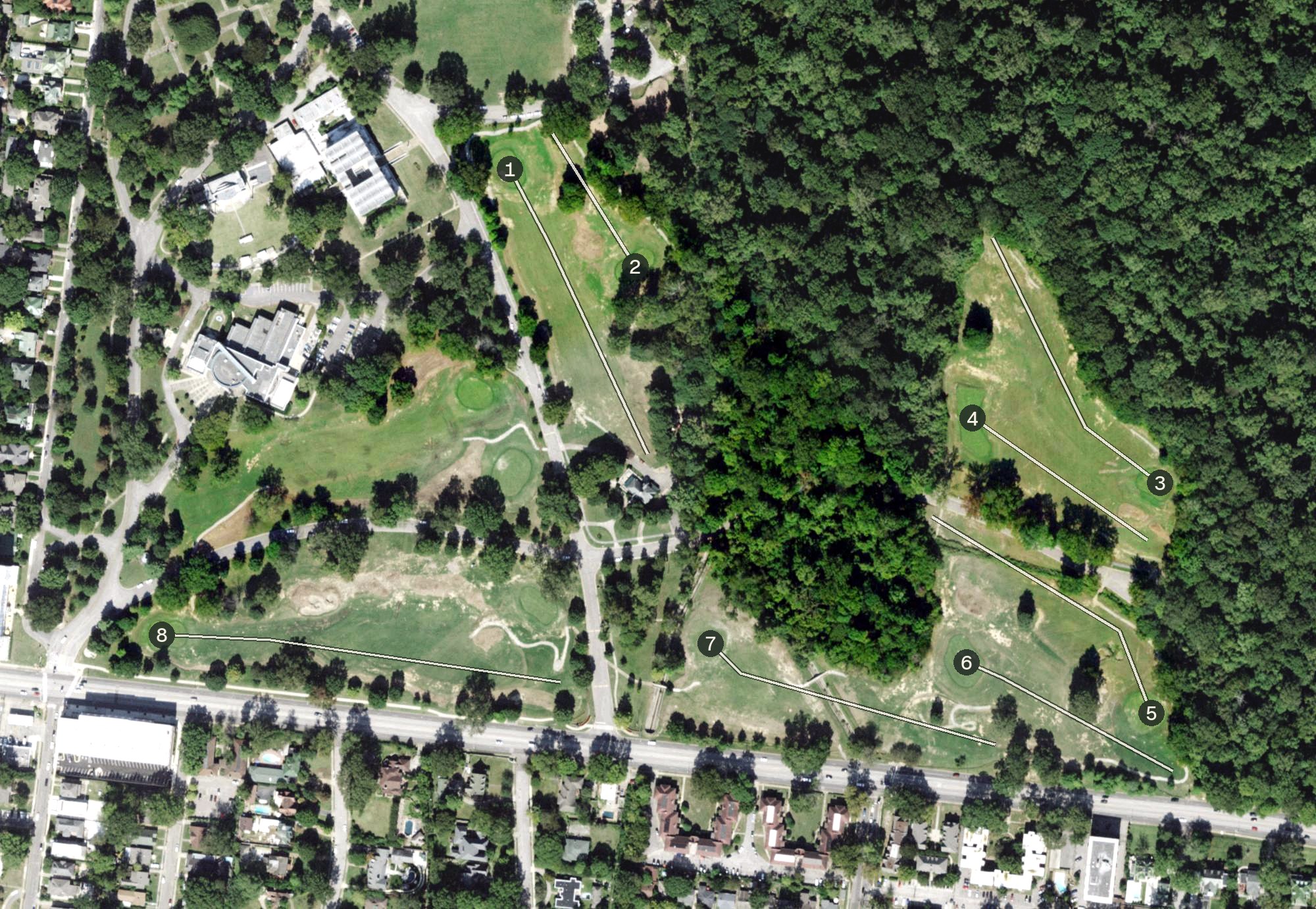 Aerial view of The Links at Overton Park, TN