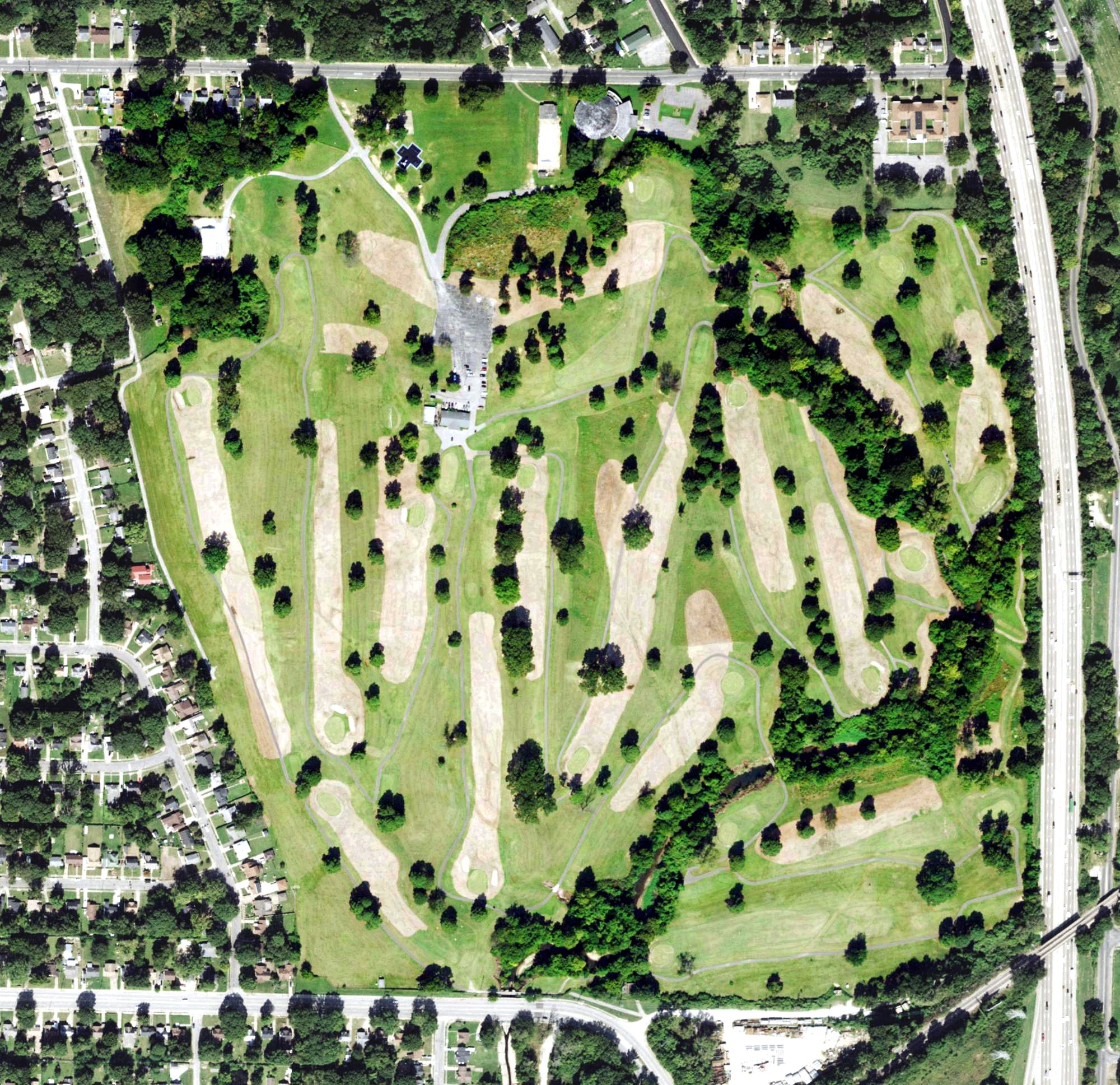Aerial view of The Links at Pine Hill Golf Course, TN
