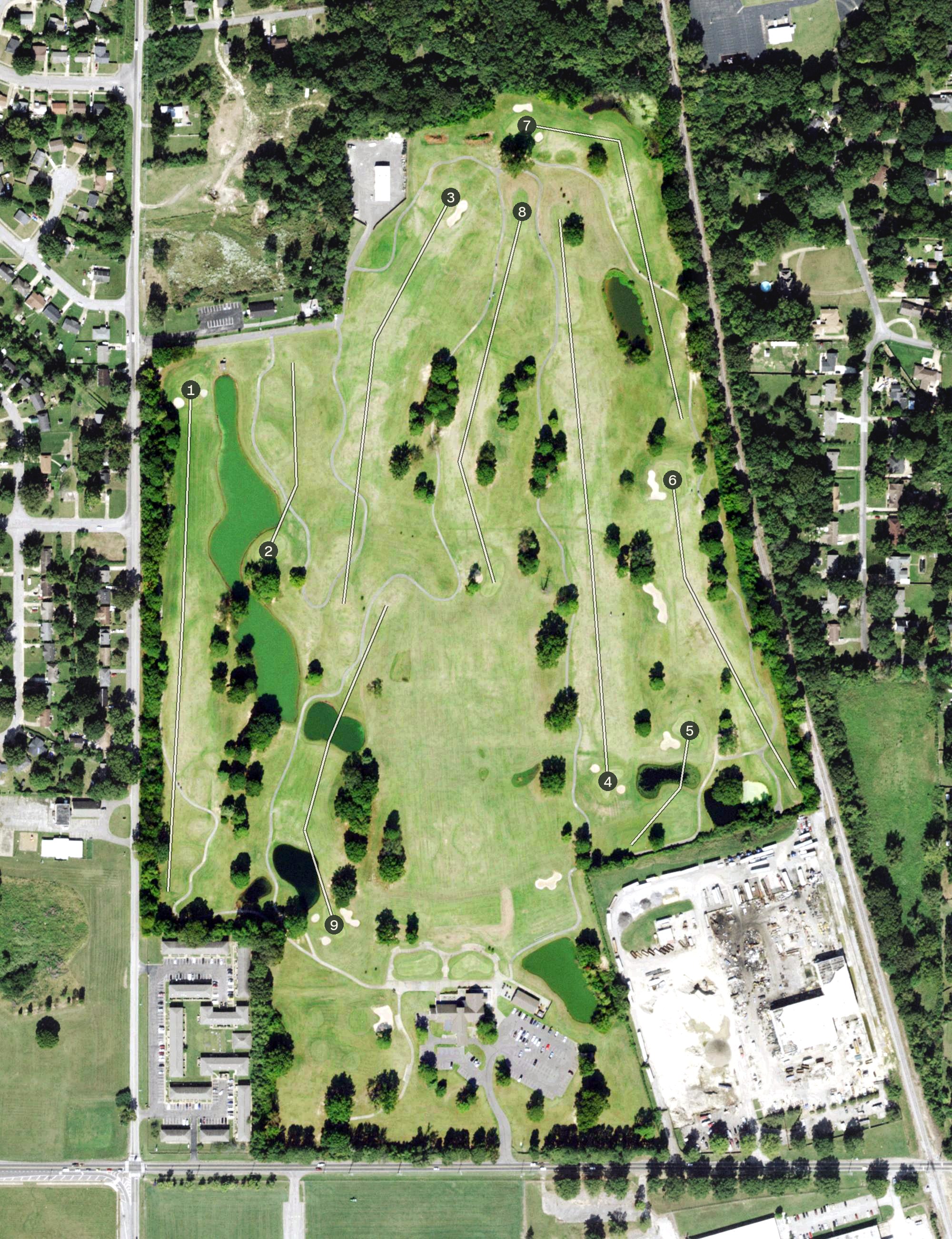 Aerial view of The Links at Whitehaven, TN