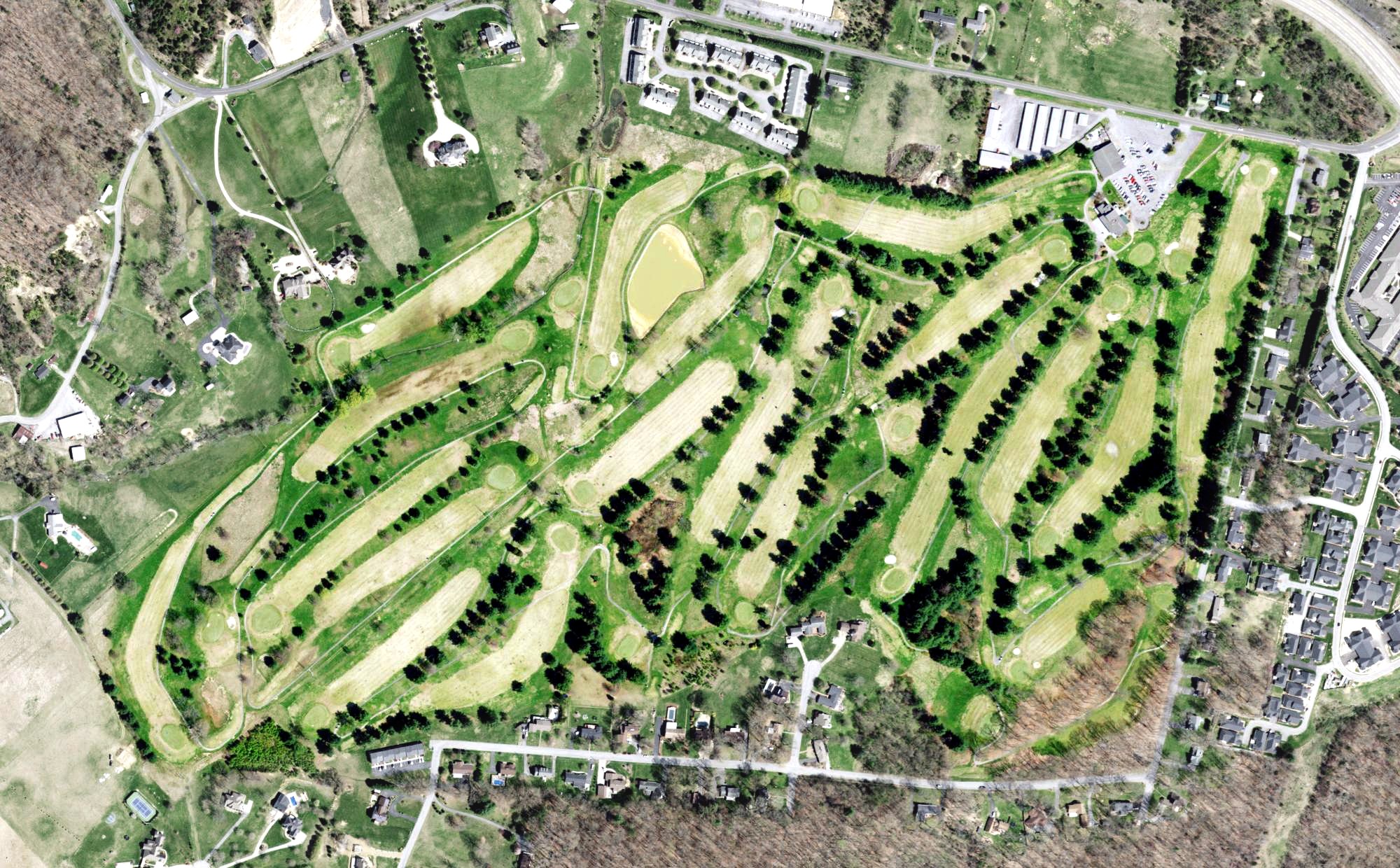 Aerial view of Tri Cities Golf Club, TN