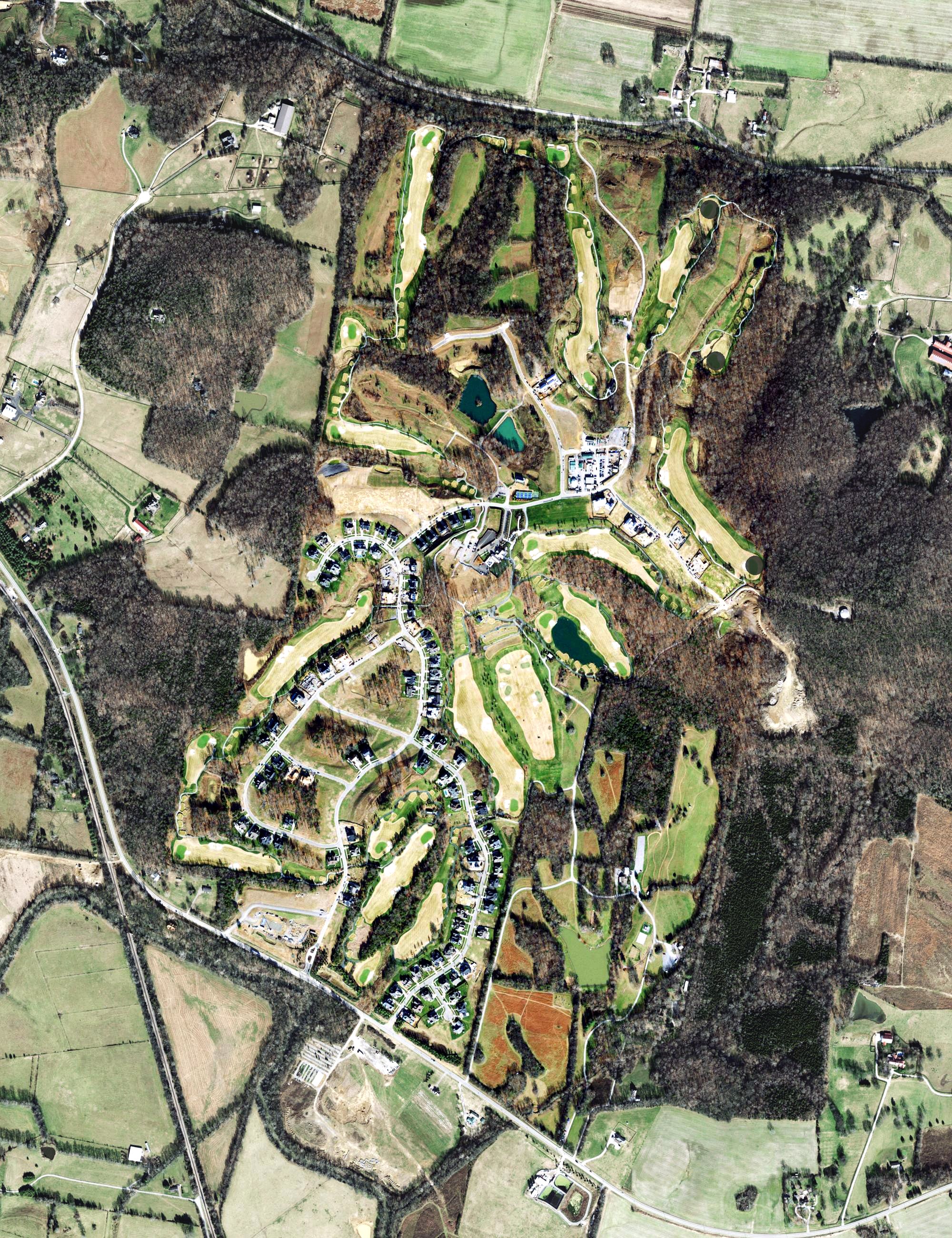 Aerial view of Troubadour Golf and Field Club, TN