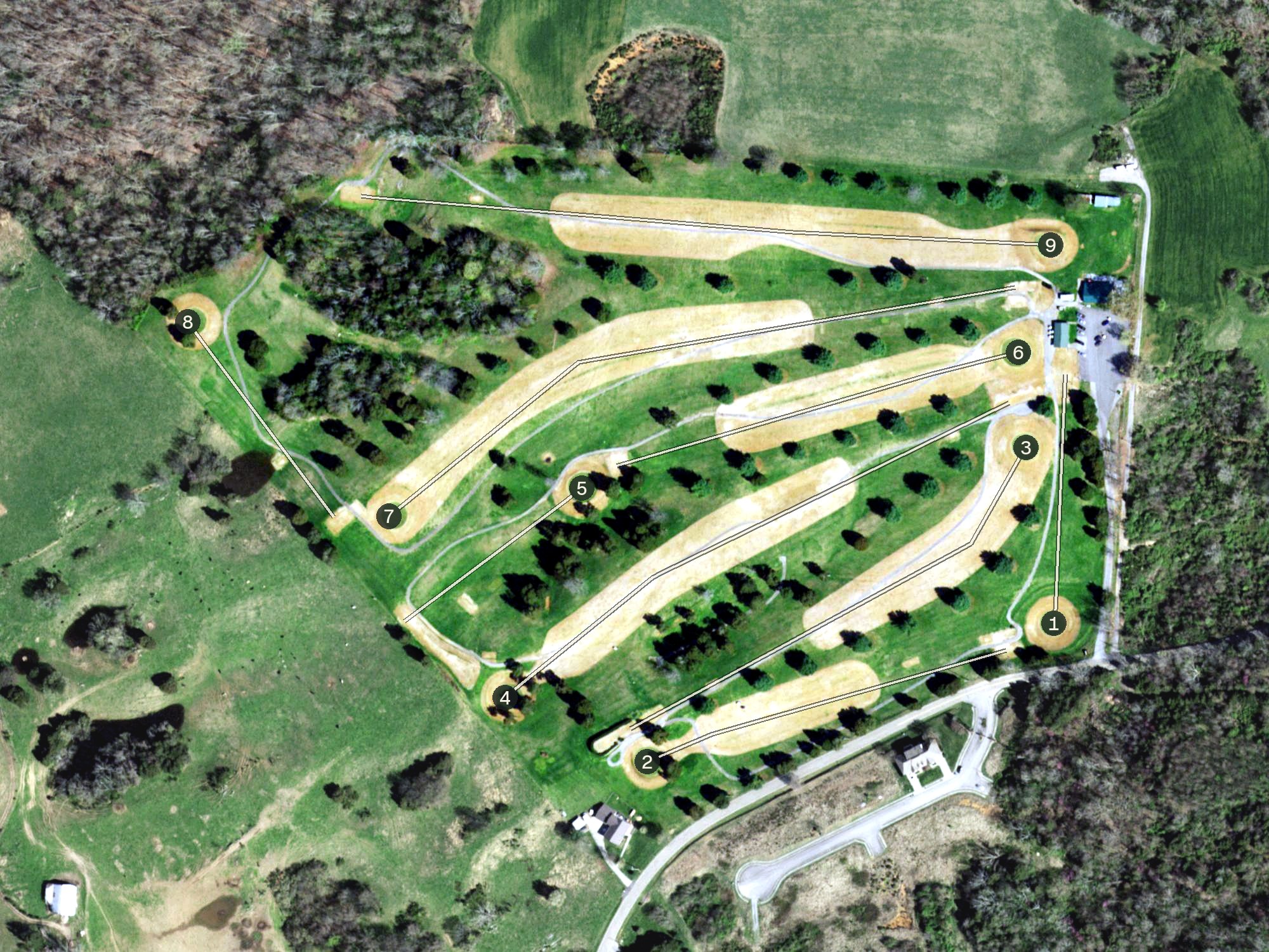 Aerial view of Valley Ridge Golf Course, TN