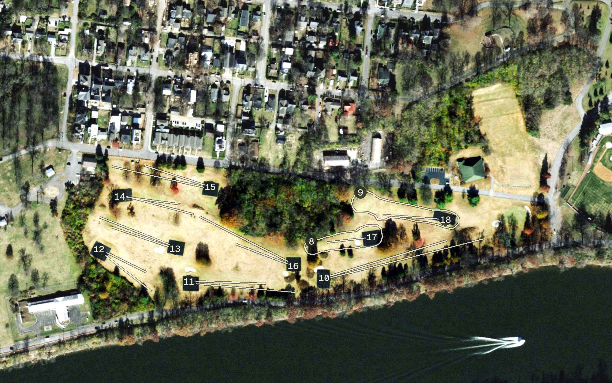 Aerial view of Vinny Links Golf Course, TN