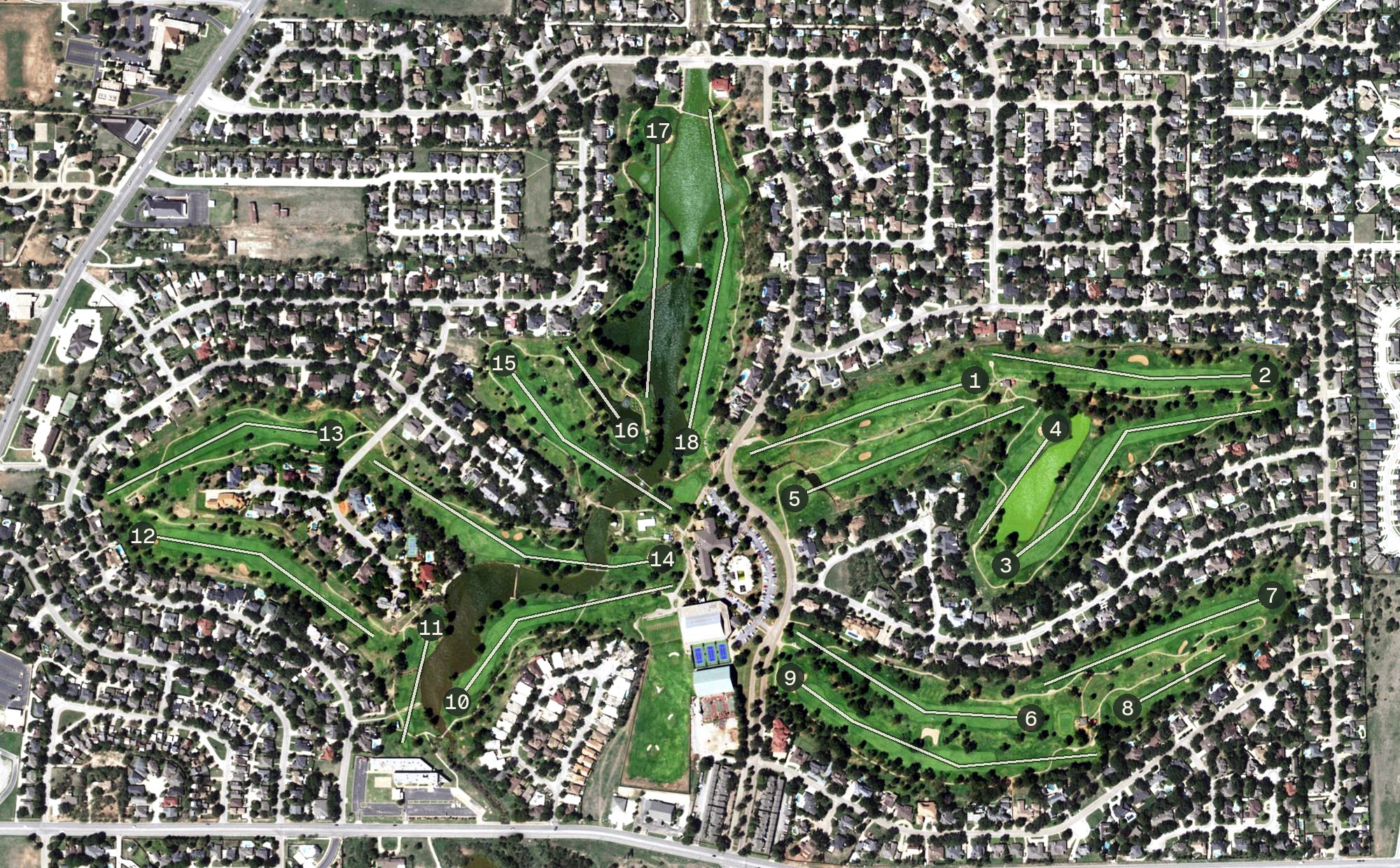 Aerial view of Abilene Country Club South Course (Fairway), TX