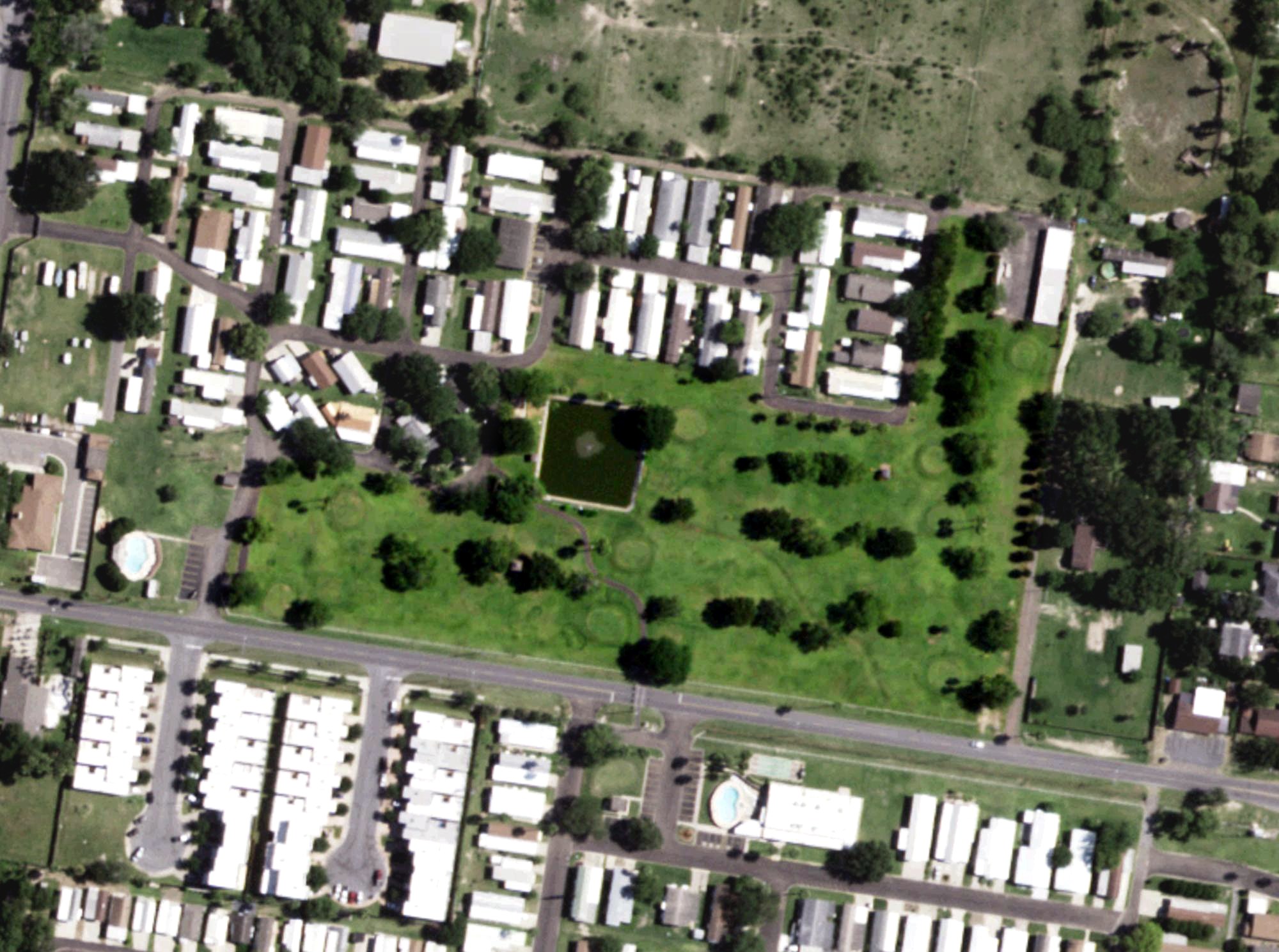 Aerial view of Adobe Wells Golf Course, TX