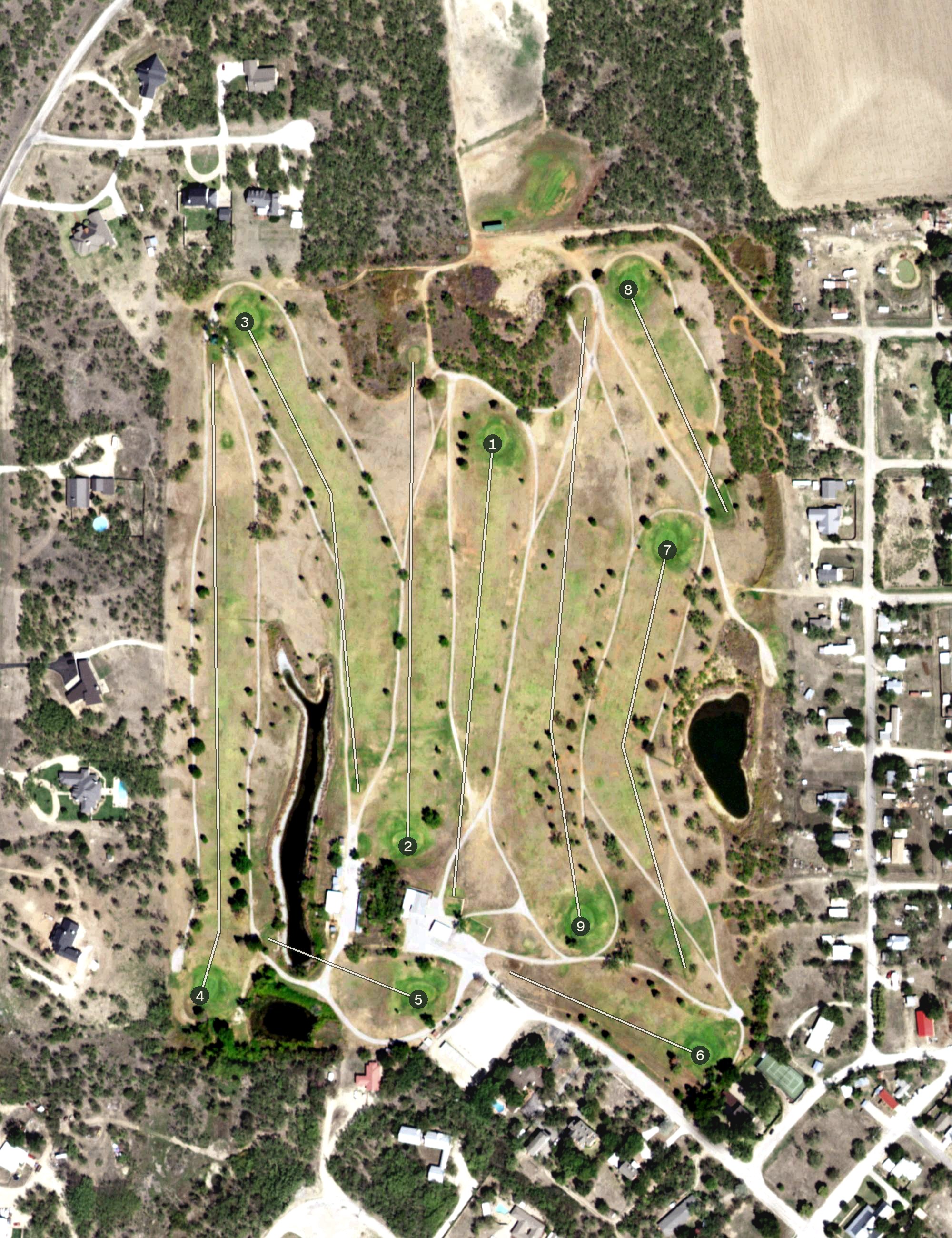 Aerial view of Albany Golf Club, TX