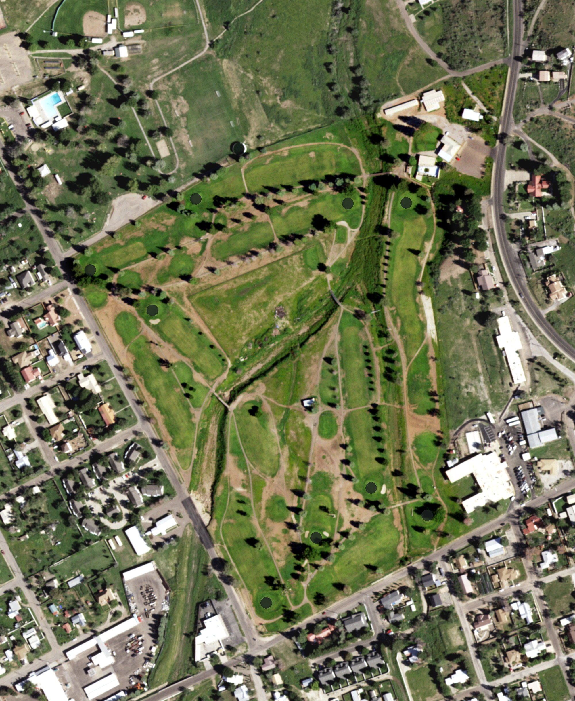 Aerial view of Alpine Country Club, TX