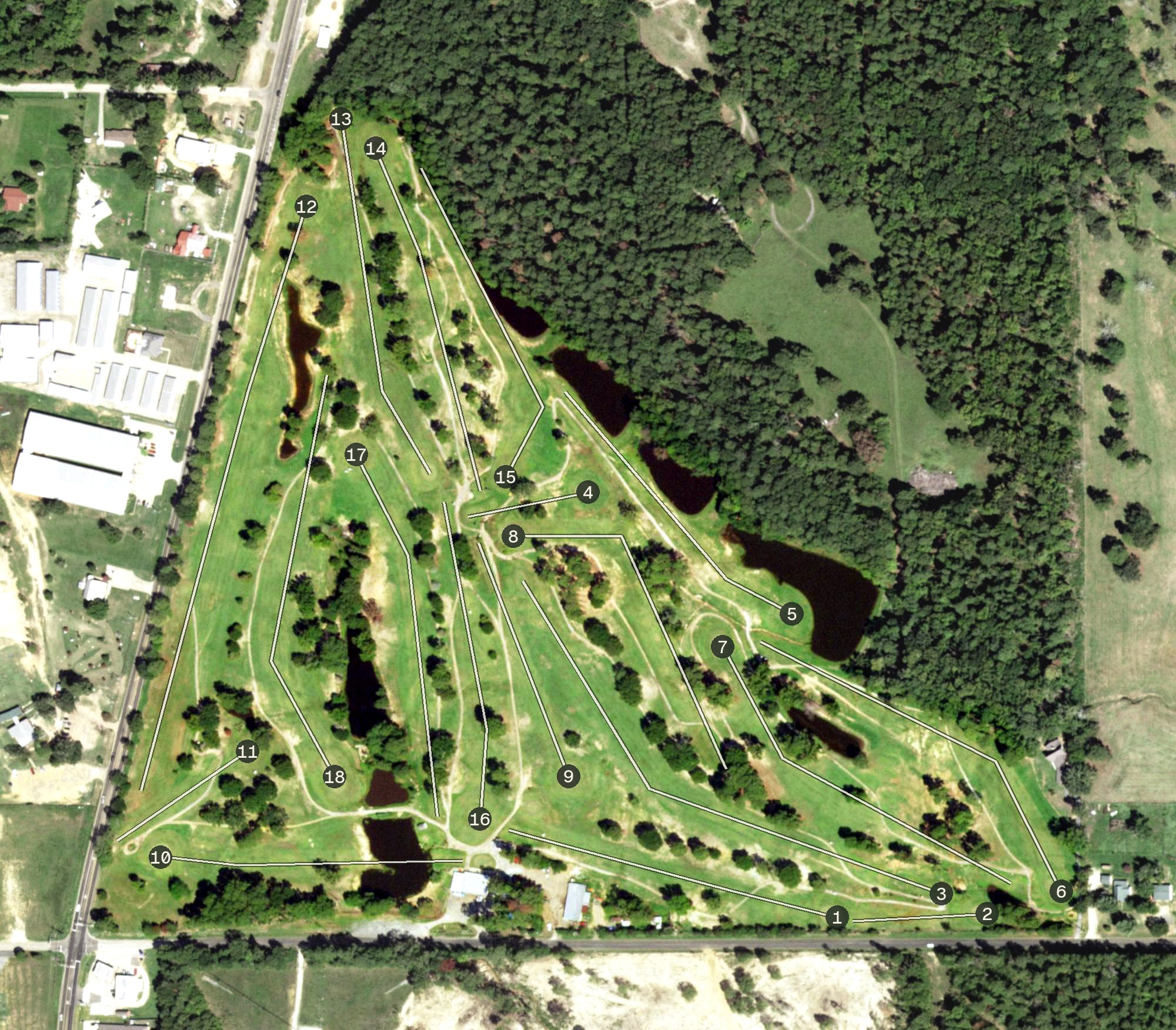Aerial view of Alpine Golf Course, TX