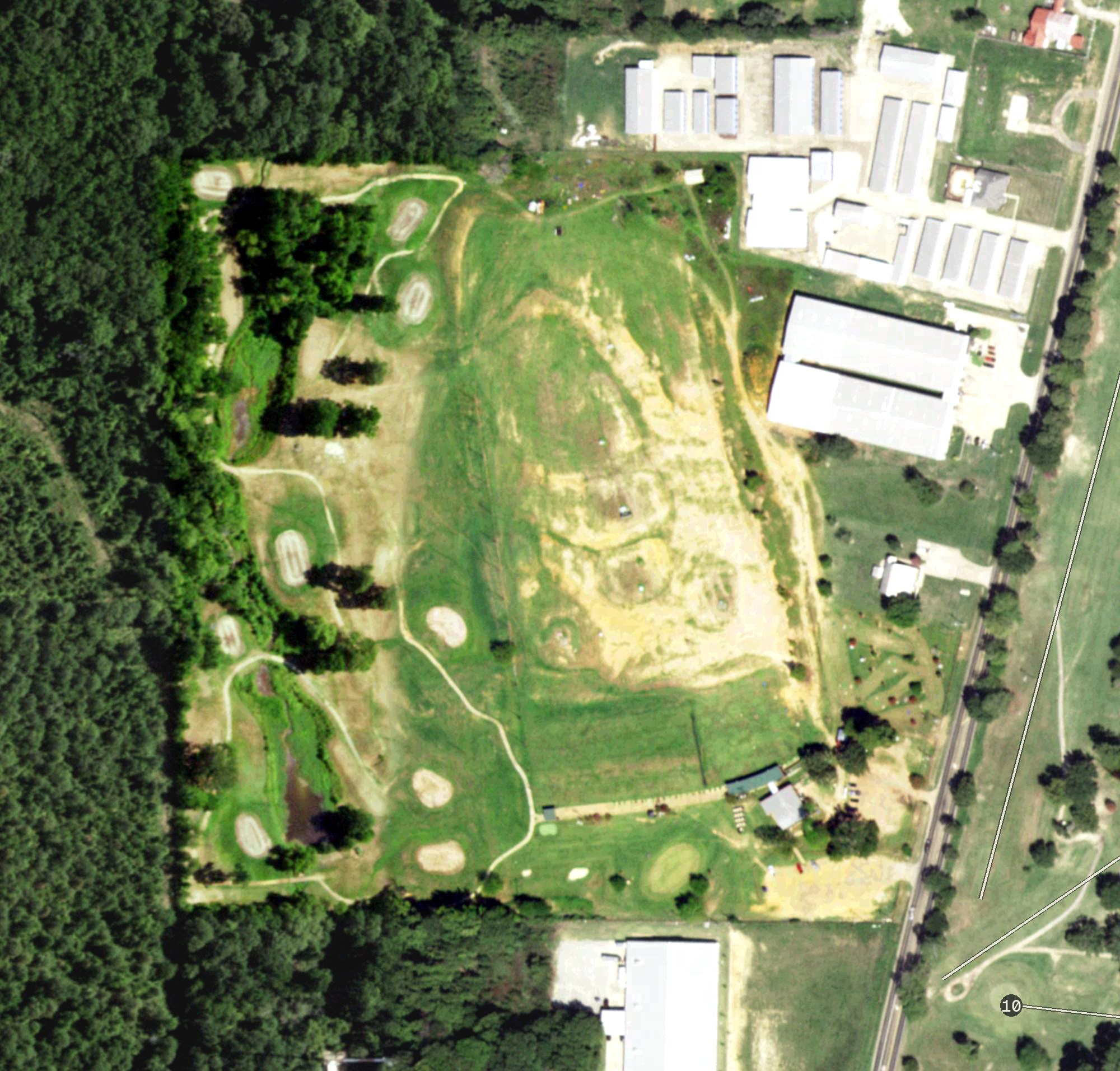 Aerial view of Alpine Target Golf Center, TX
