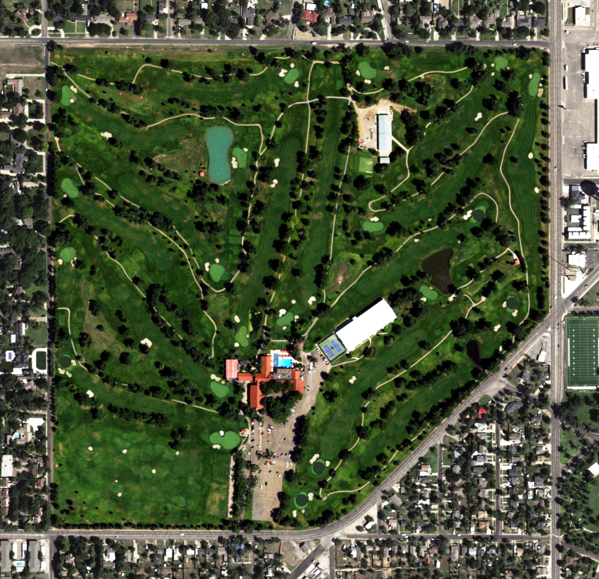 Aerial view of Amarillo Country Club, TX