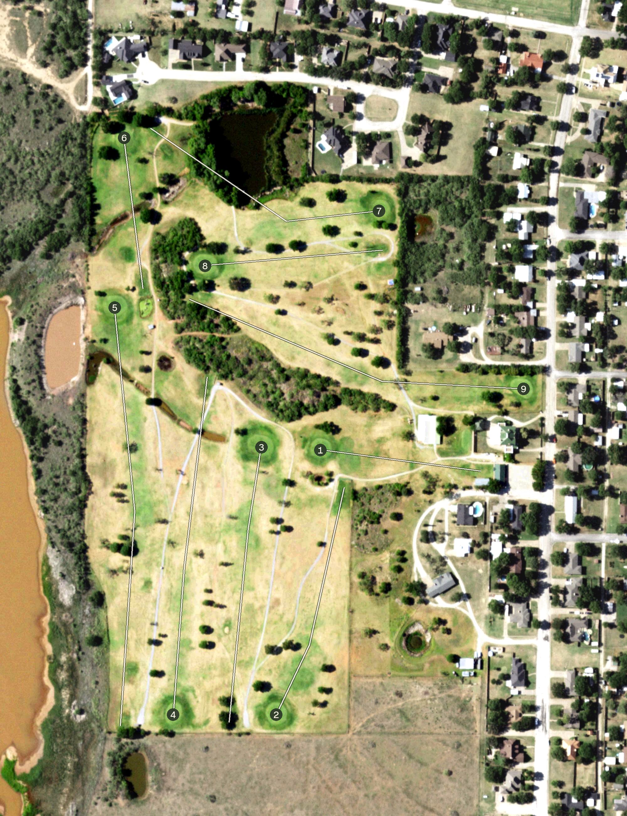 Aerial view of Archer City Country Club, TX