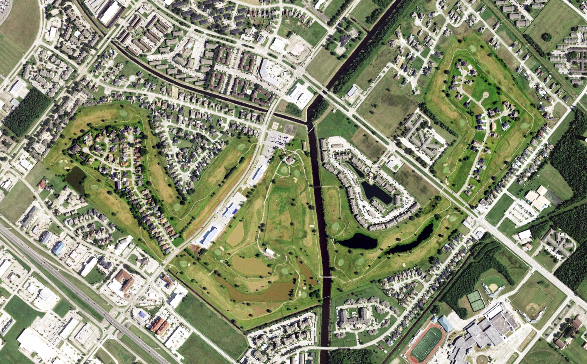 Aerial view of Babe Zaharias Golf Course, TX