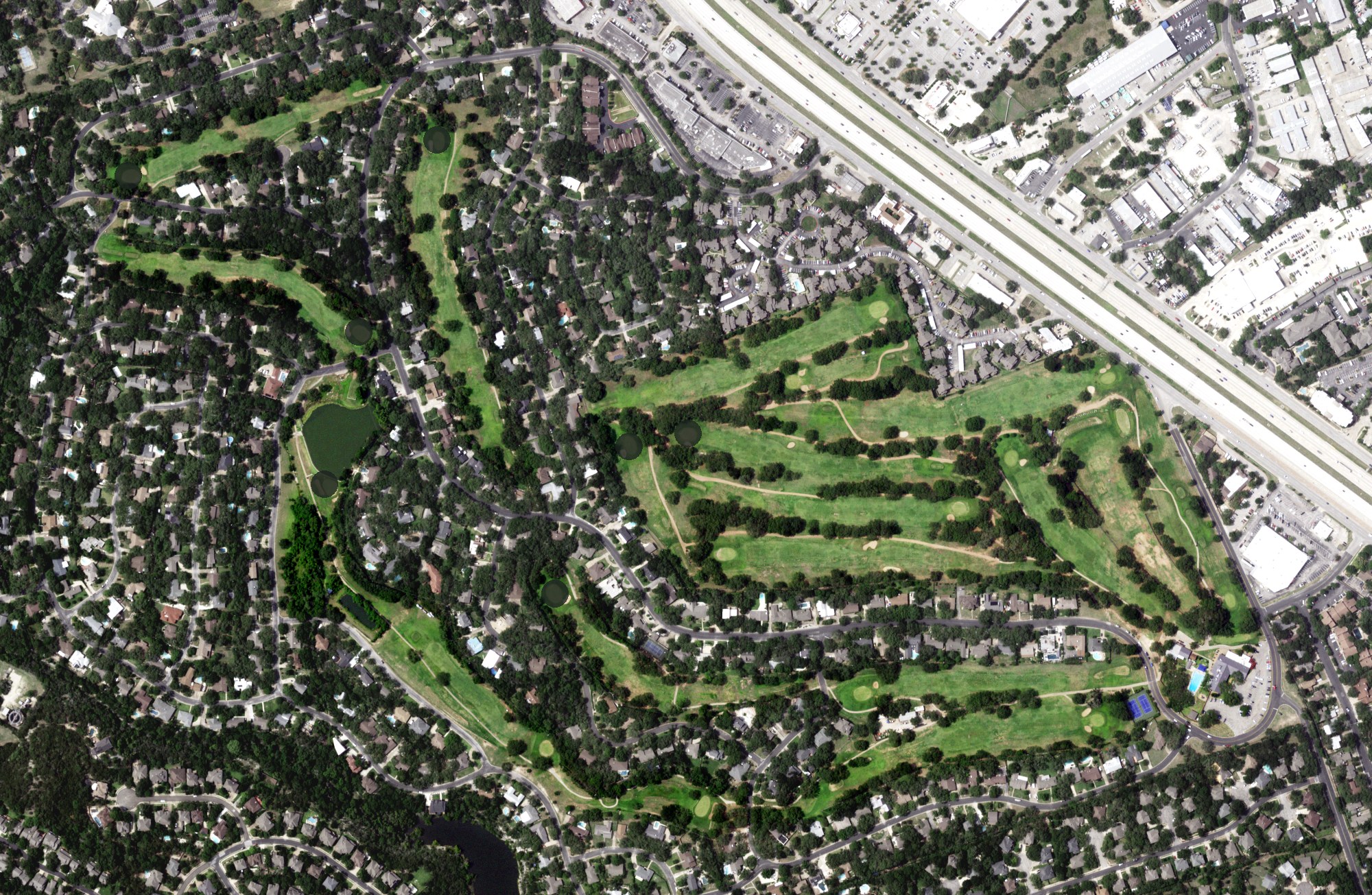 Aerial view of Balcones Country Club, TX