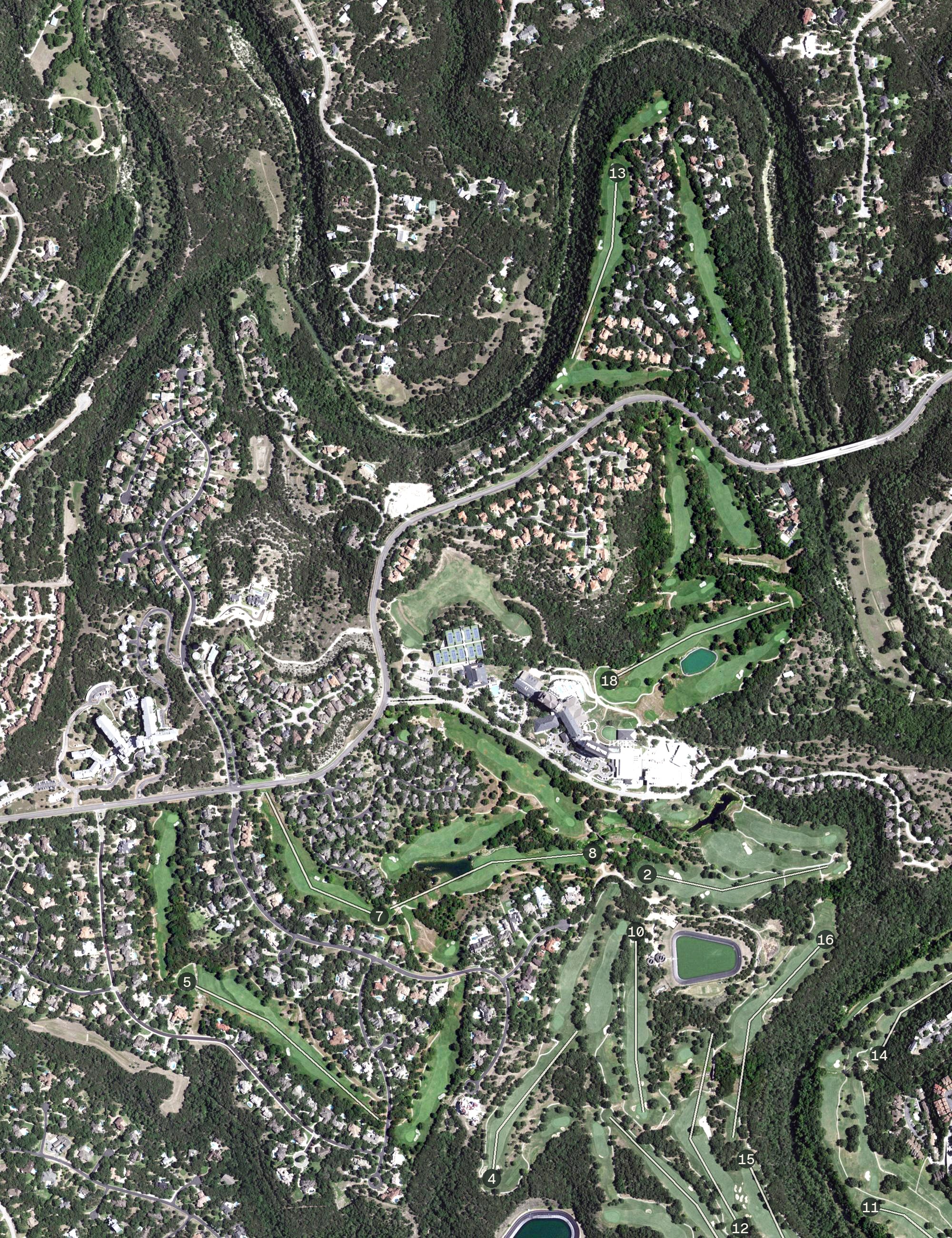 Aerial view of Barton Creek Fazio Foothills, TX