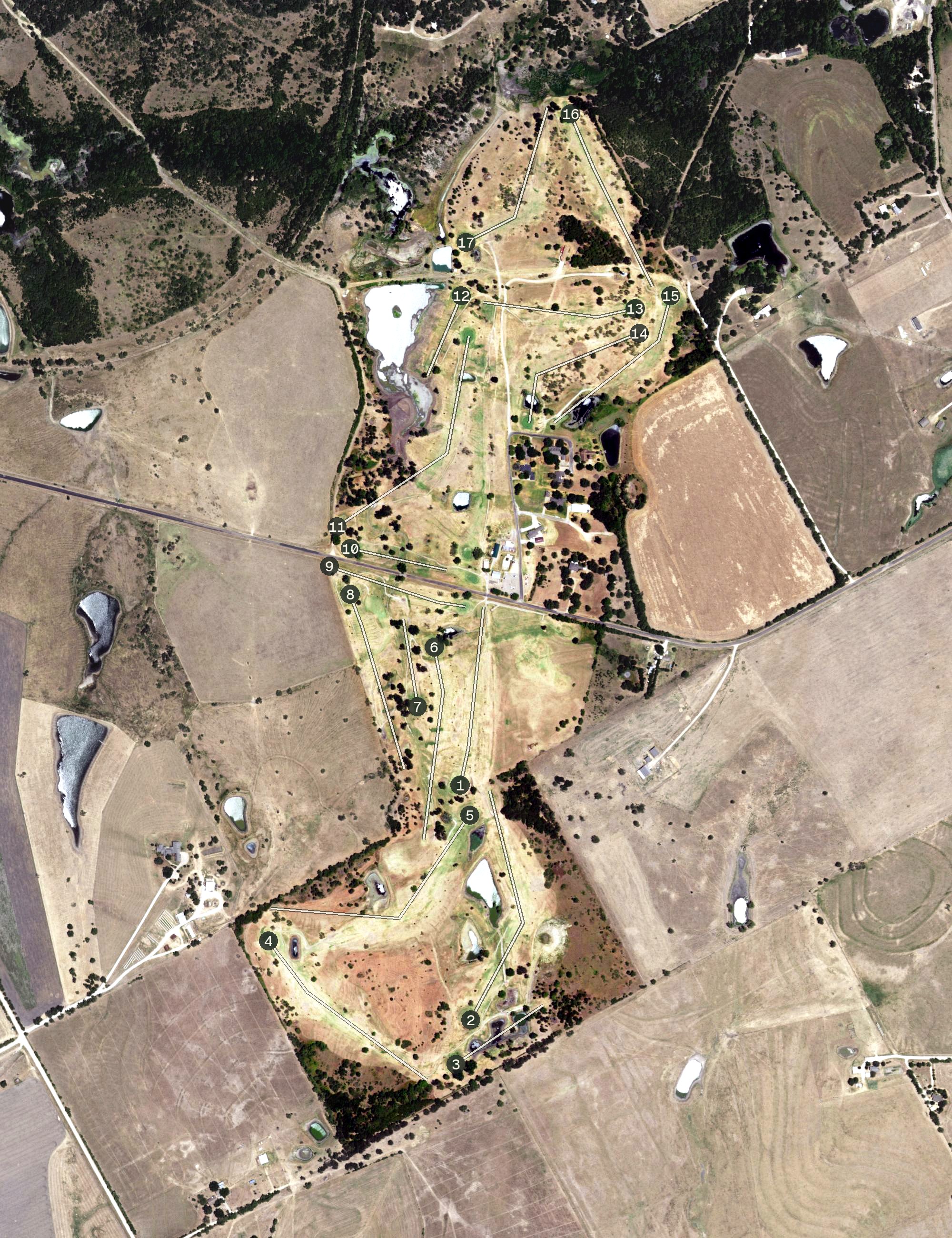 Aerial view of Battle Lake Golf Club, TX
