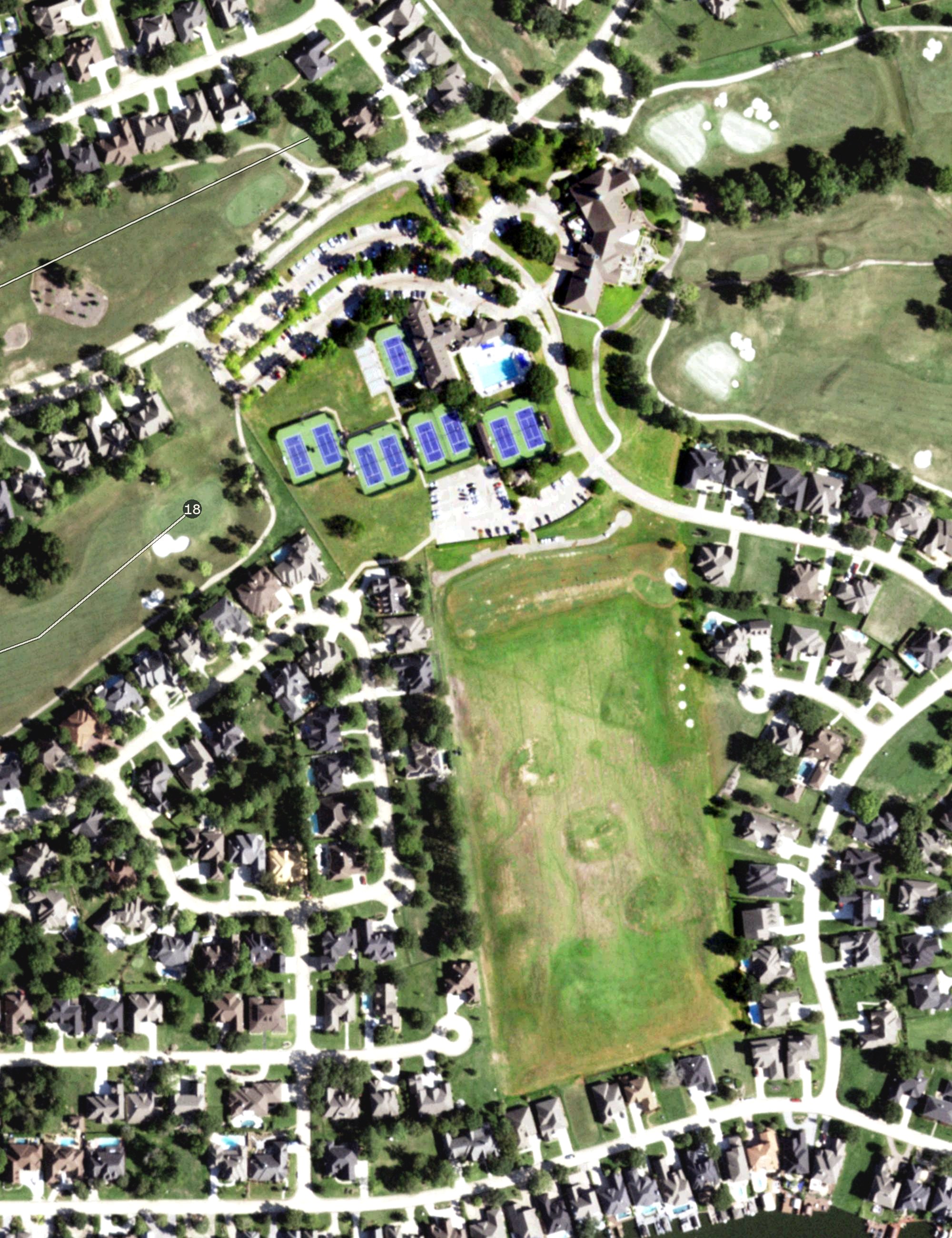 Aerial view of Bentwater, TX