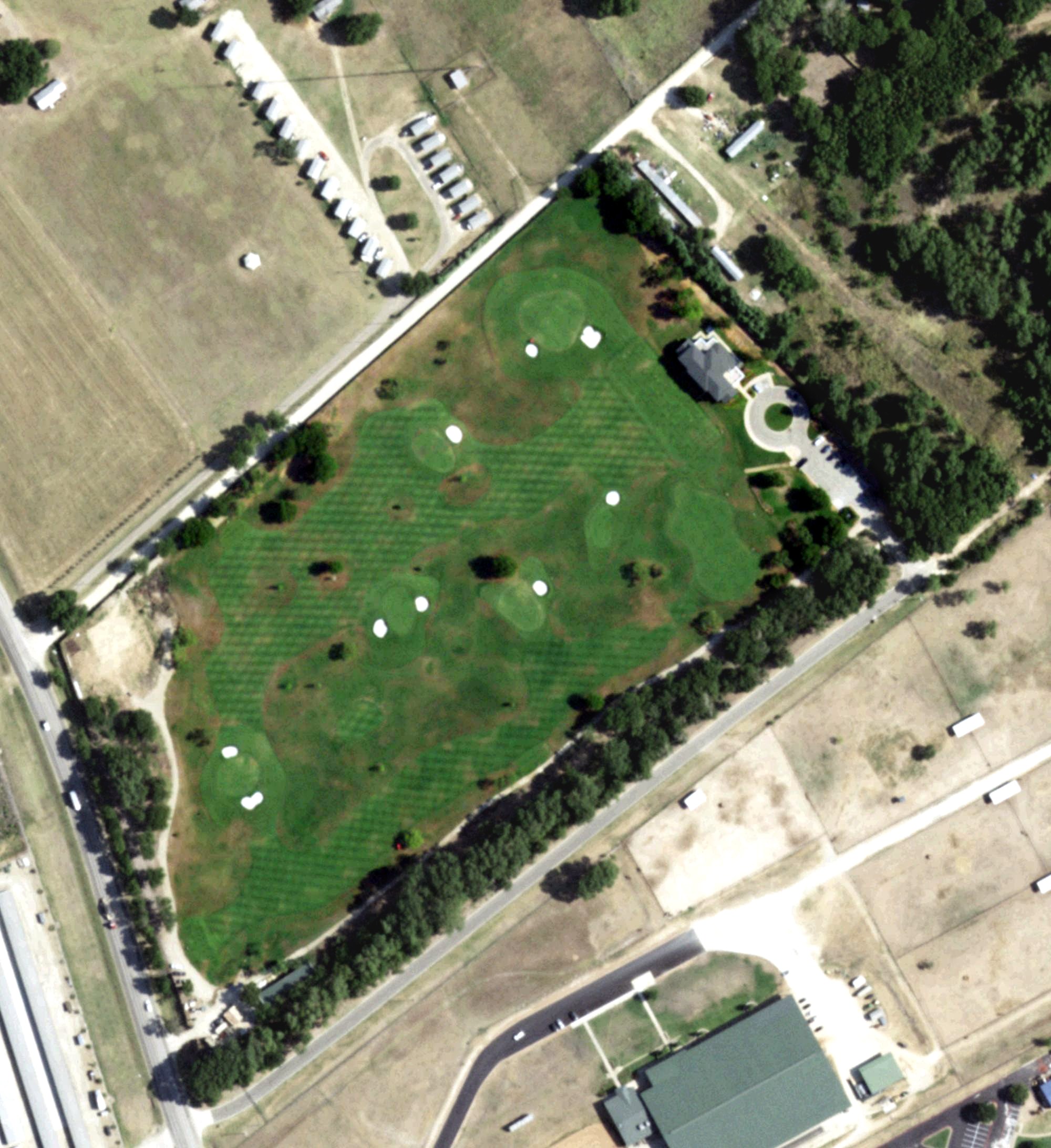 Aerial view of Billy W. Williams Golf Practice Facility and Clubhouse, TX