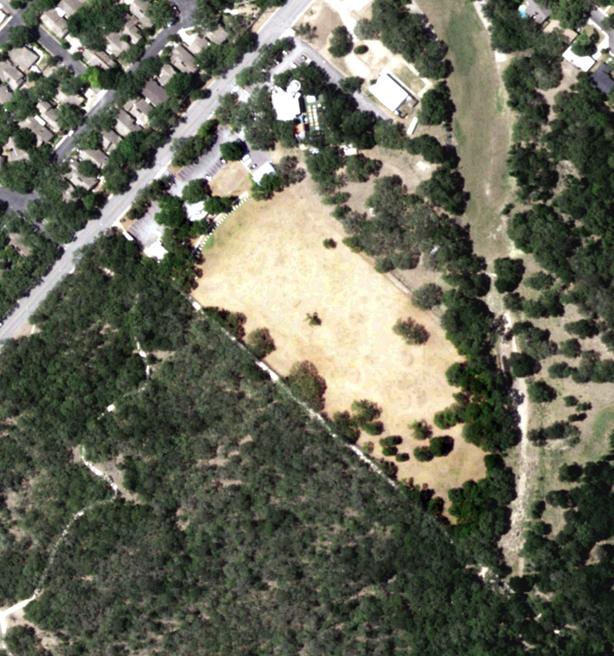 Aerial view of Blossom Golf Center, TX