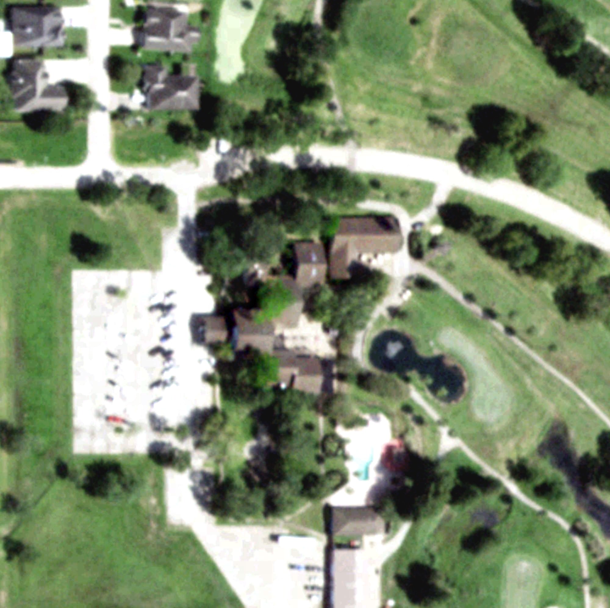 Aerial view of Brentwood Country Club, TX