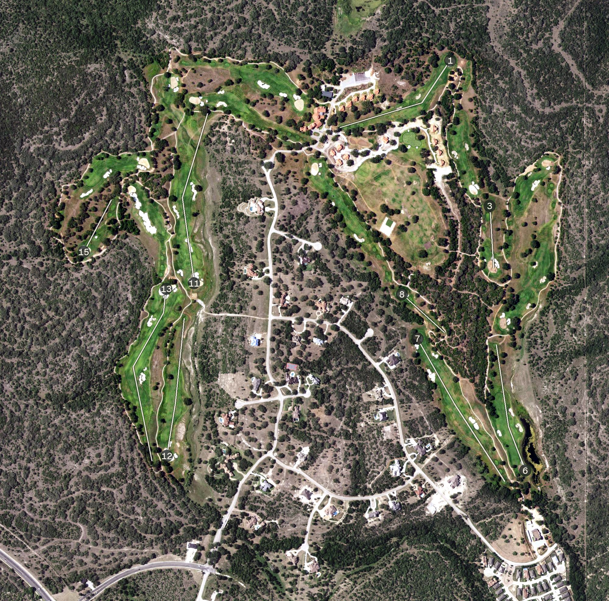 Aerial view of Briggs Ranch, TX