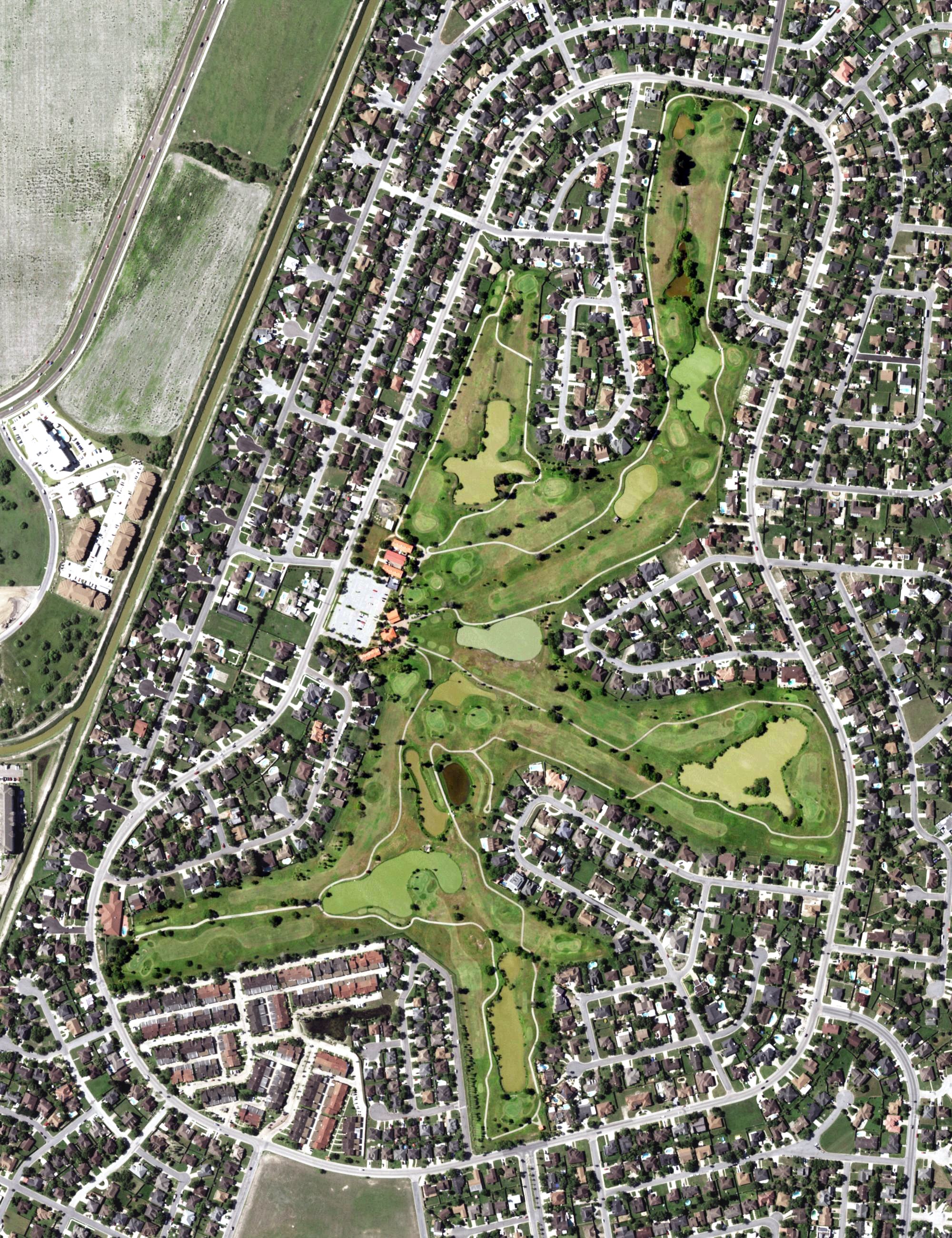 Aerial view of Brownsville Golf Center, TX
