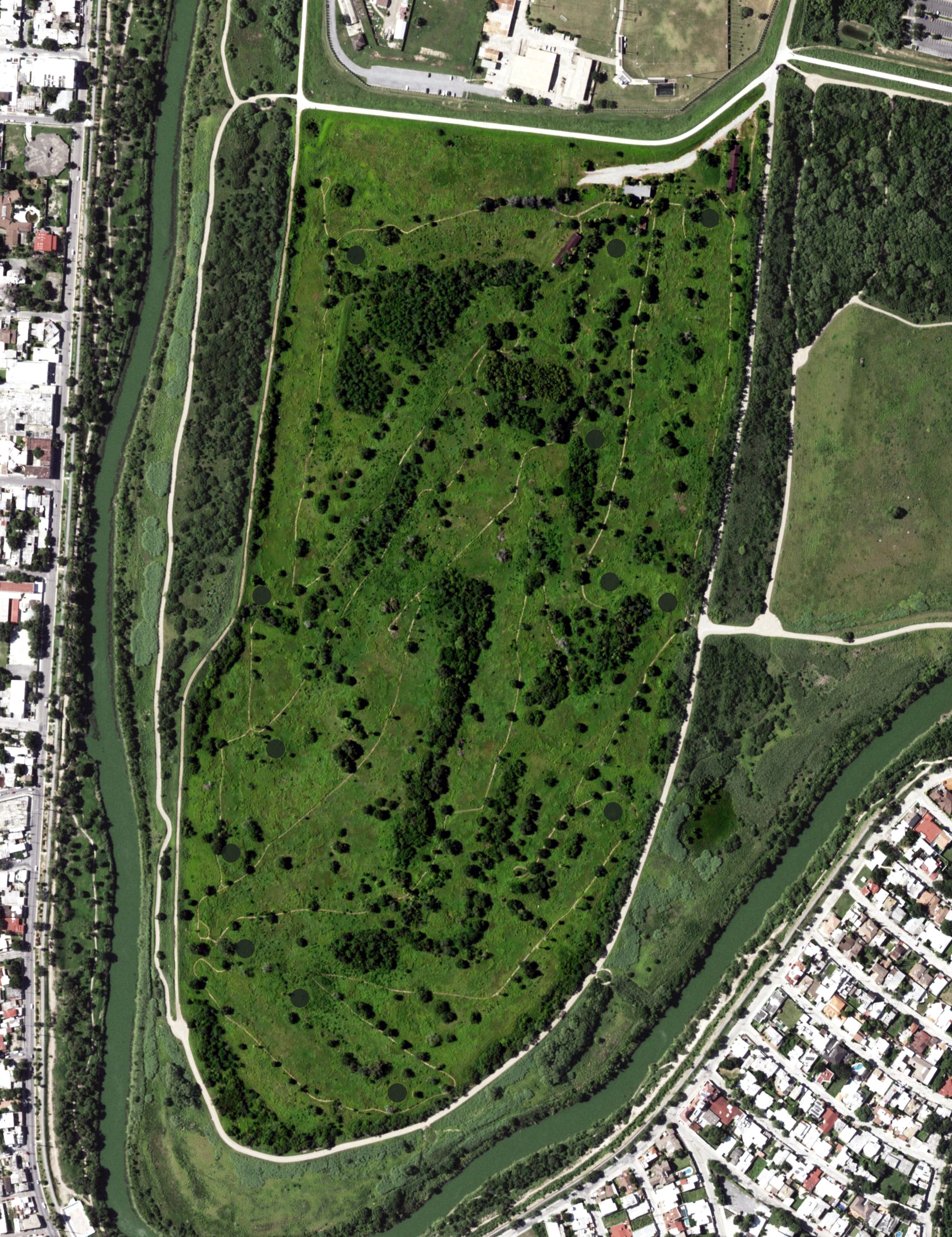Aerial view of Brownsville Memorial Golf Course, TX