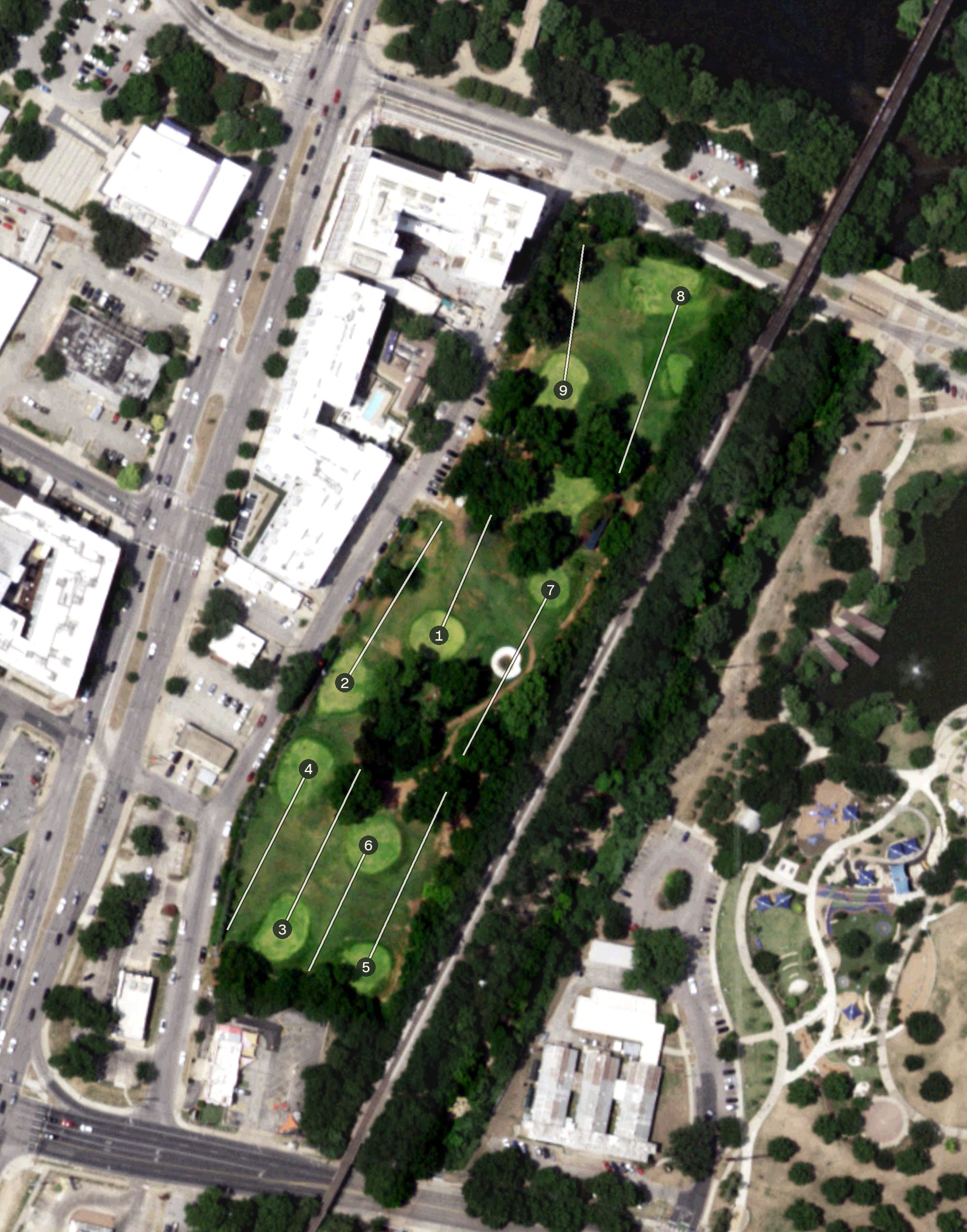 Aerial view of Butler Pitch & Putt, TX