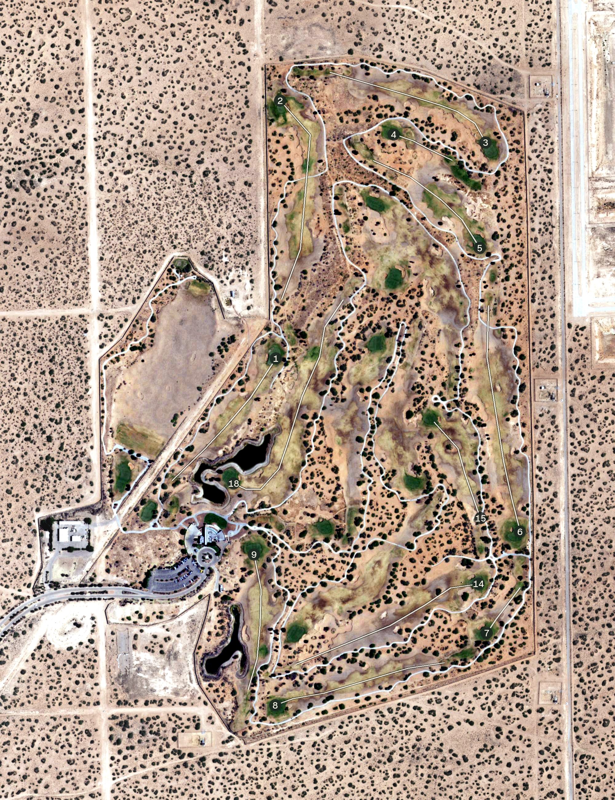 Aerial view of Butterfield Trail Golf Club, TX