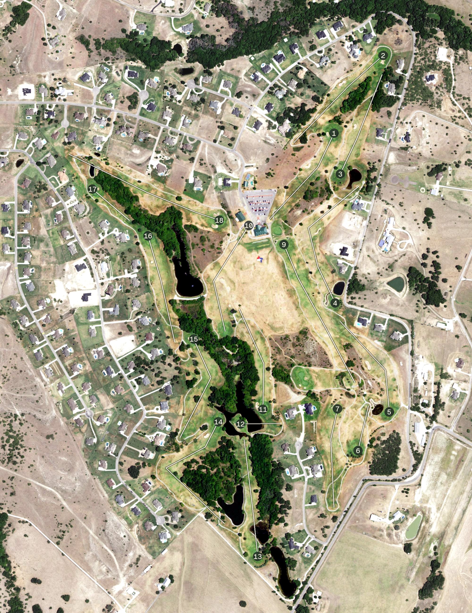 Aerial view of Canyon West Golf Course, TX