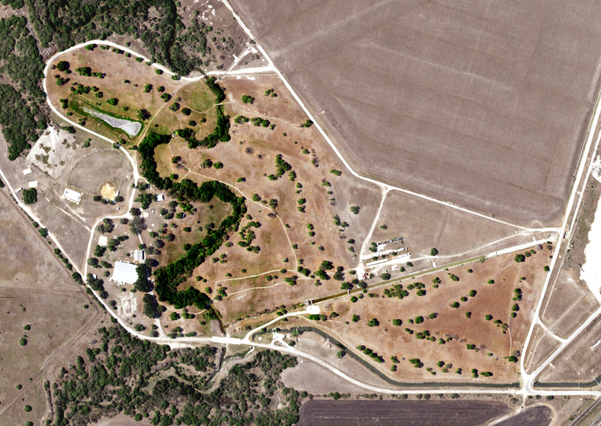 Aerial view of Celanese Golf Course, TX