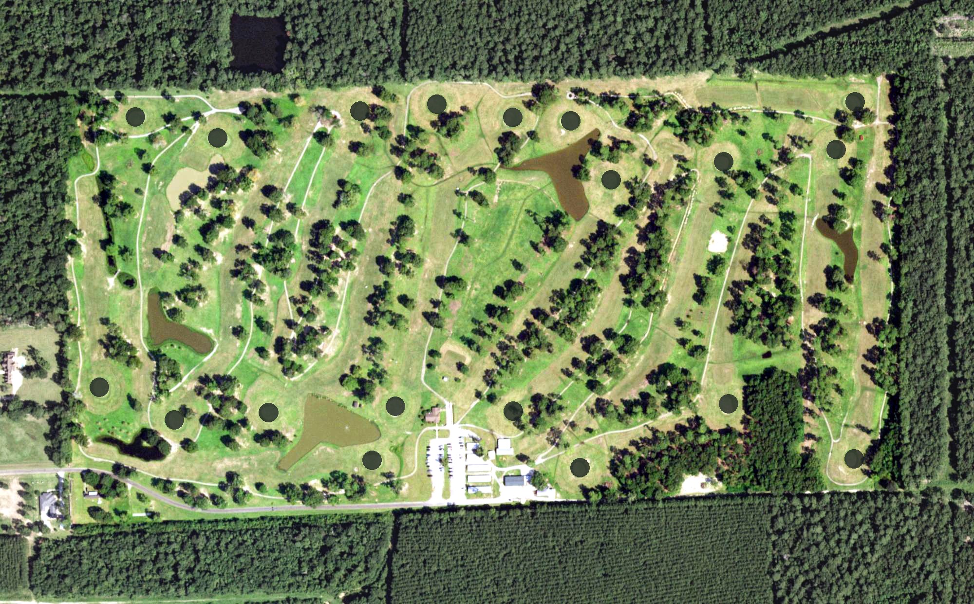 Aerial view of Chambers County Golf Course, TX