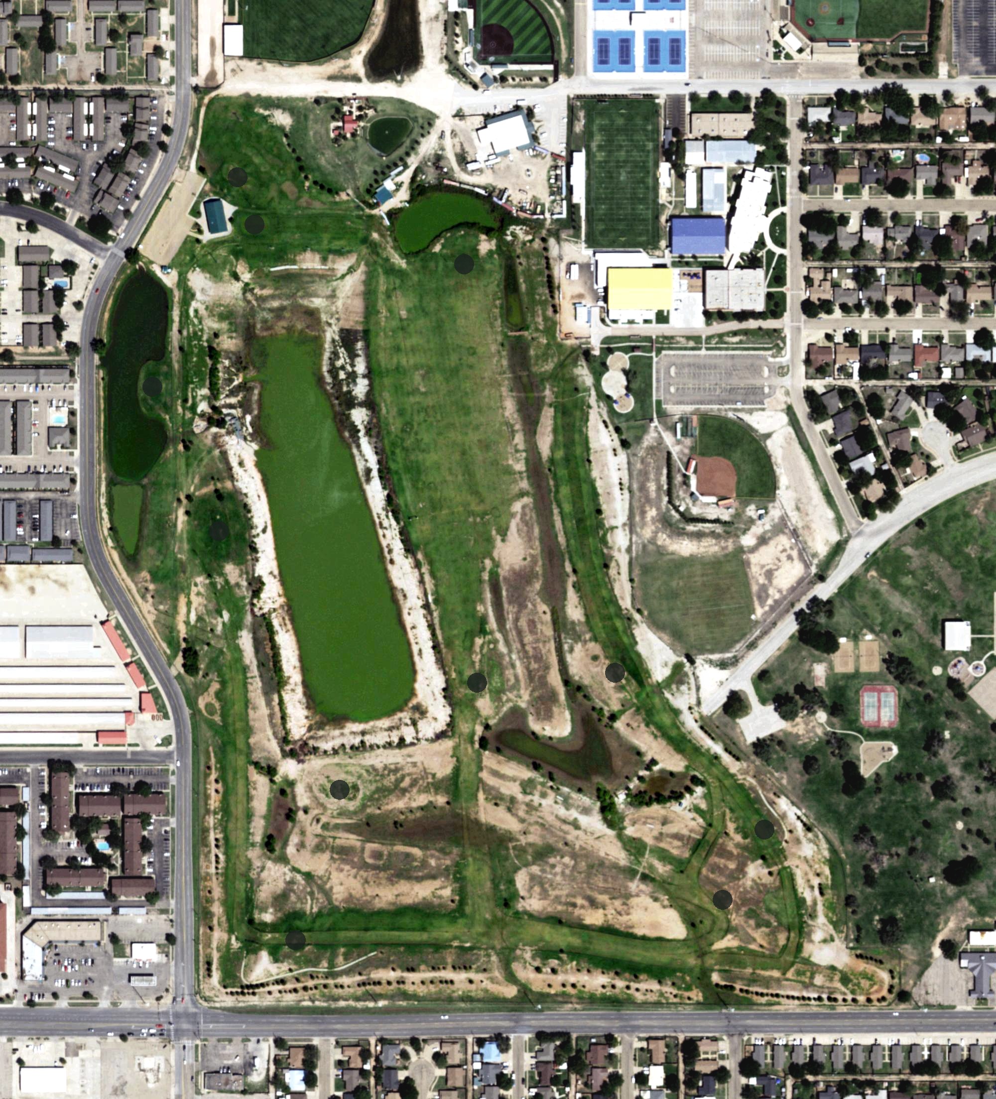 Aerial view of Chaparral Ridge Golf Course, TX