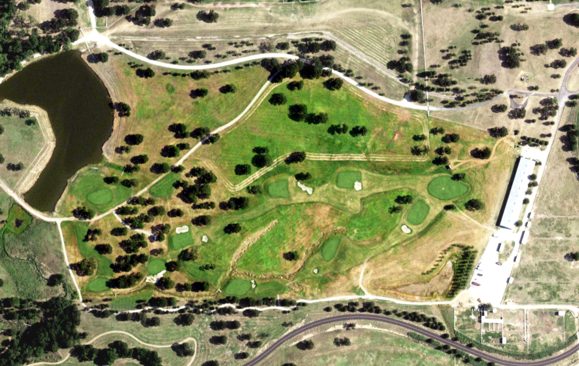 Aerial view of Cirlce T Golf Course, TX