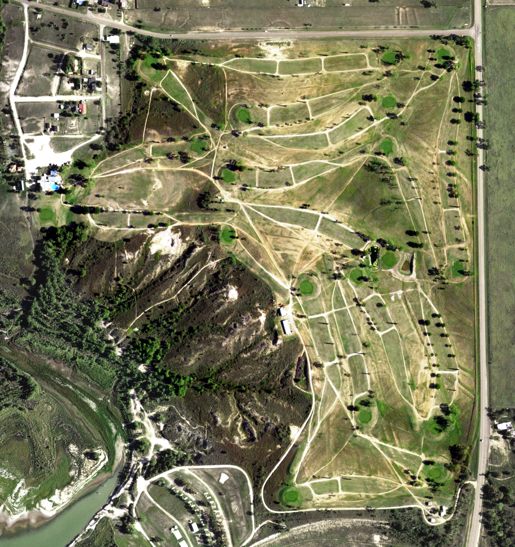Aerial view of Clarendon Country Club, TX