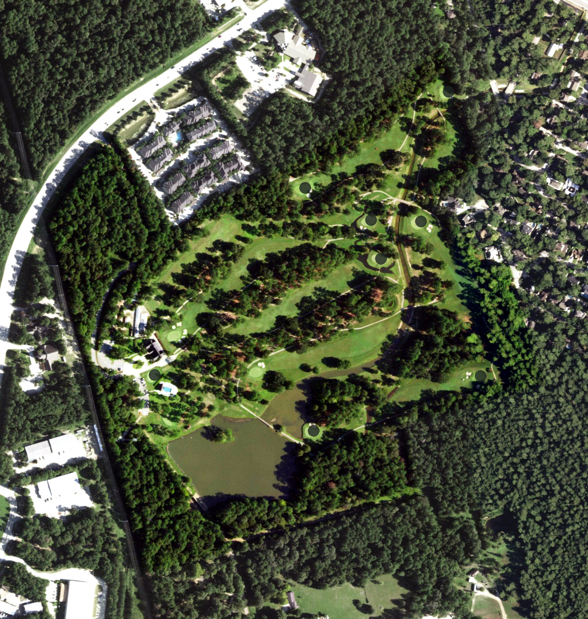 Aerial view of Conroe Country Club, TX