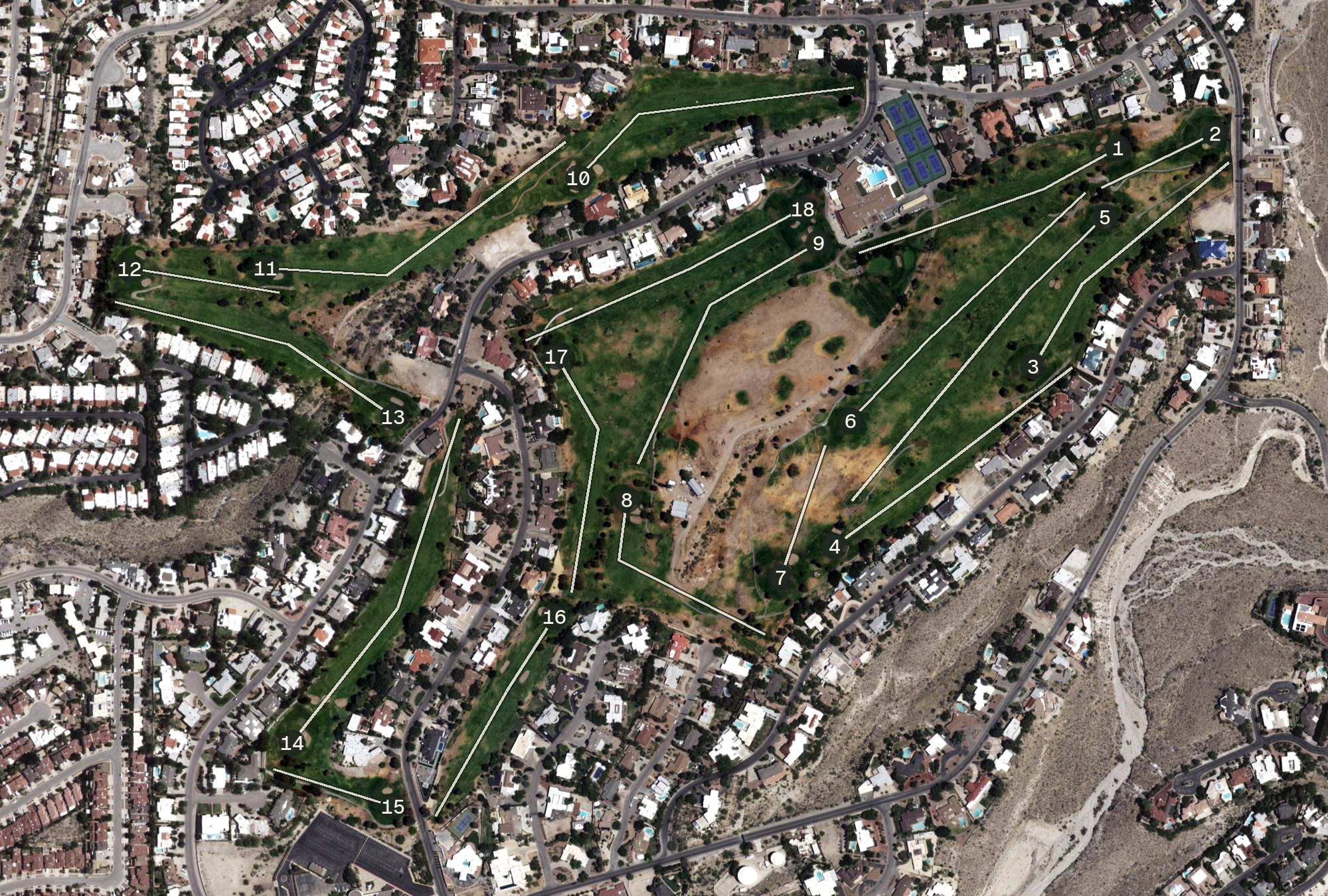 Aerial view of Coronado Country Golf Course, TX