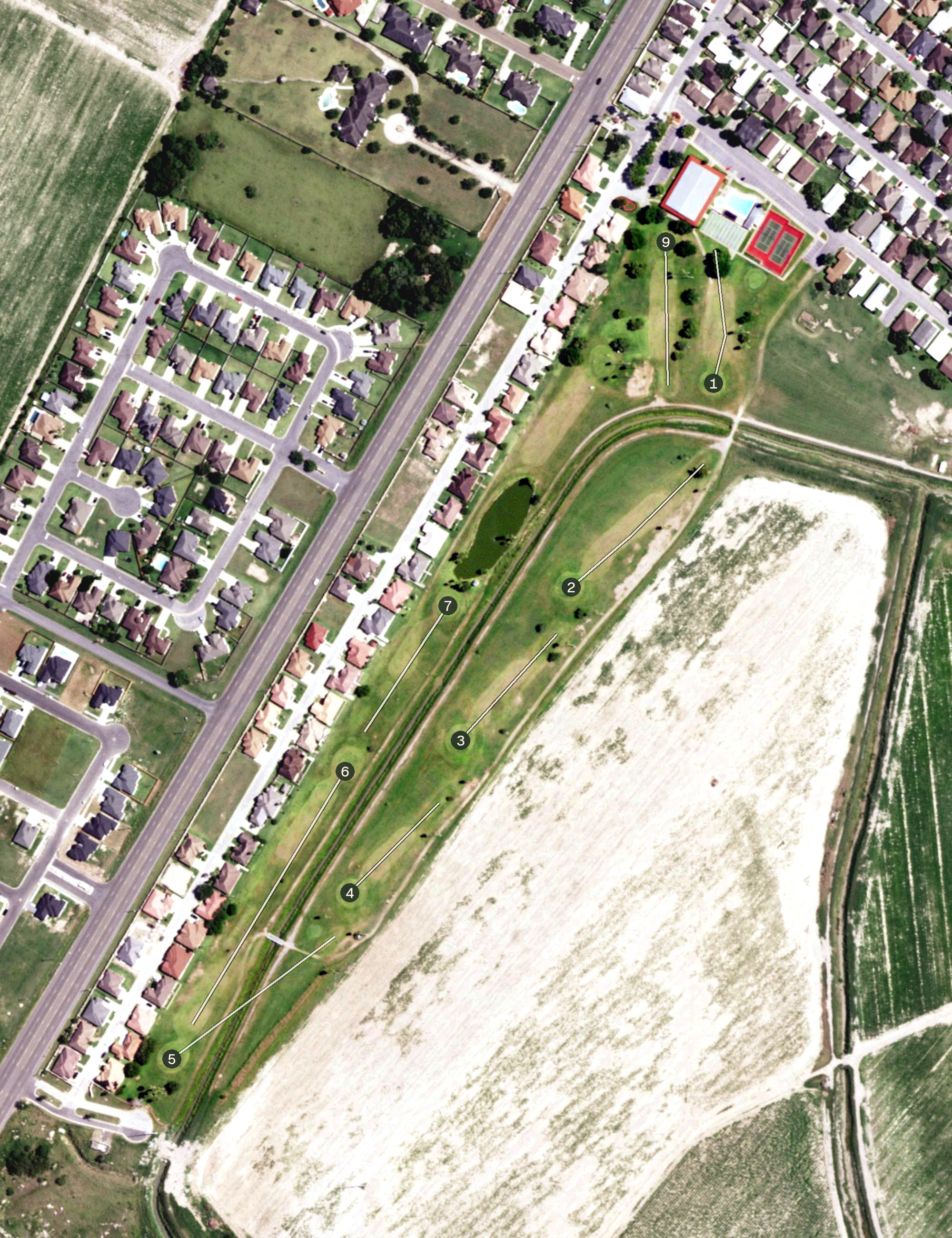 Aerial view of Cottonwood Creek Country Club, TX