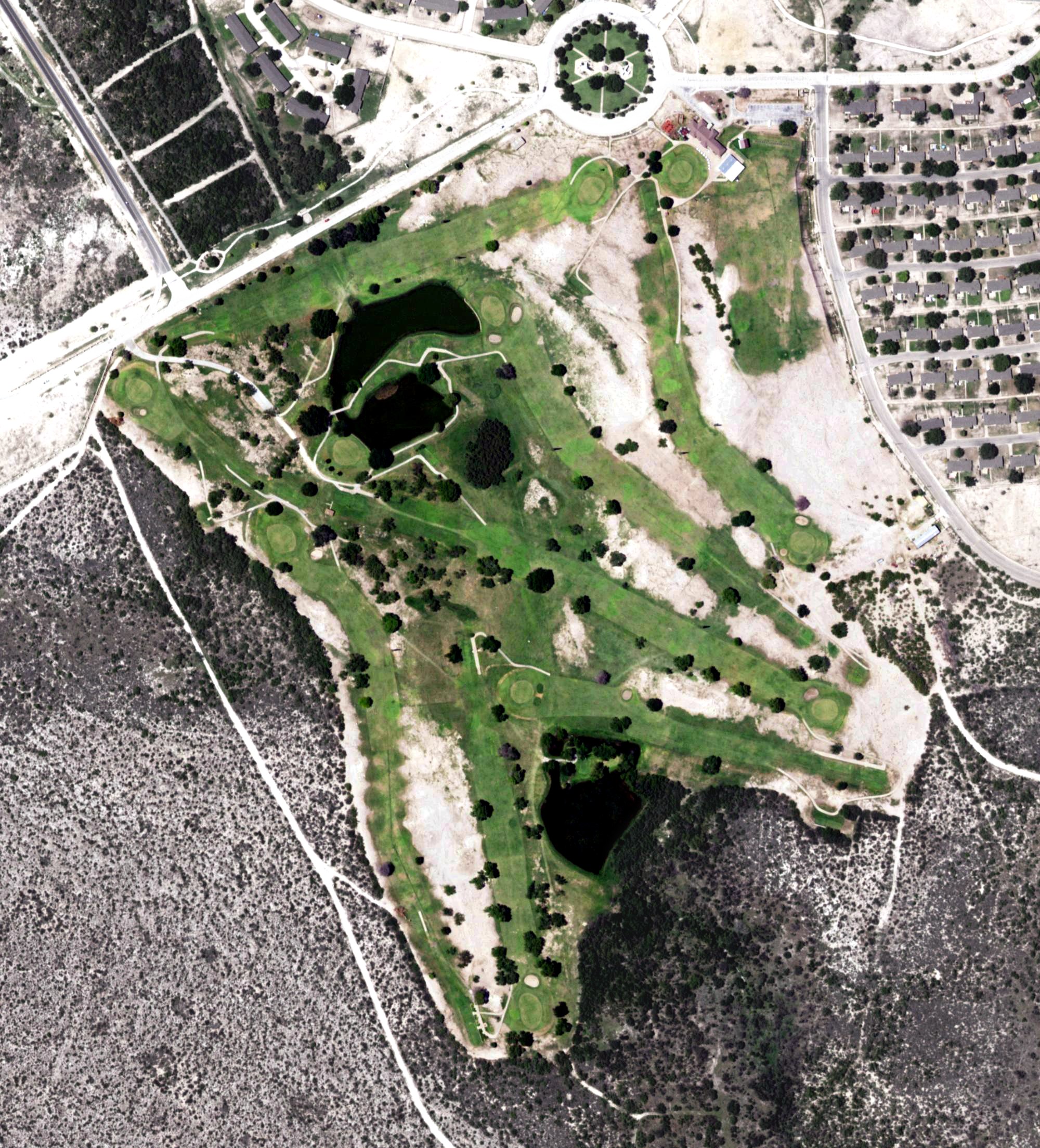 Aerial view of Desert Oaks Golf Course, TX